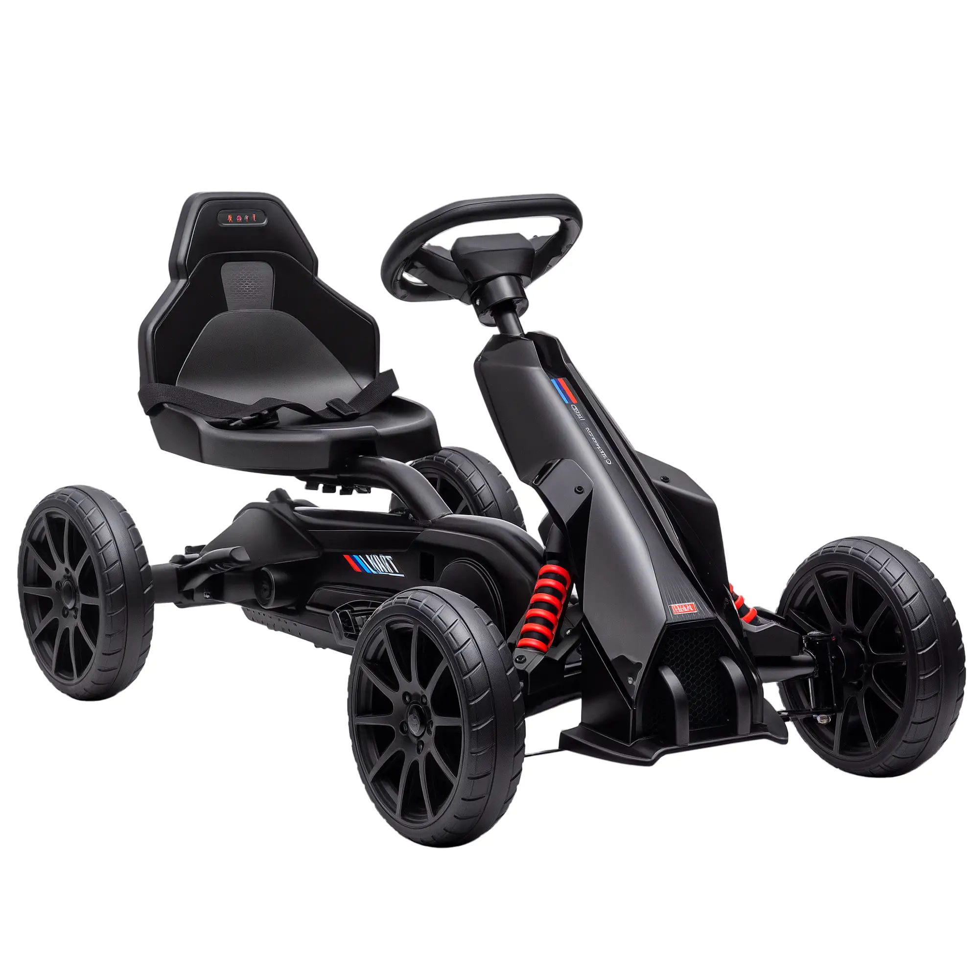 Adjustable Seat Go Kart, Forward Backward Handbrake, Shock Absorption, Black - Image 11