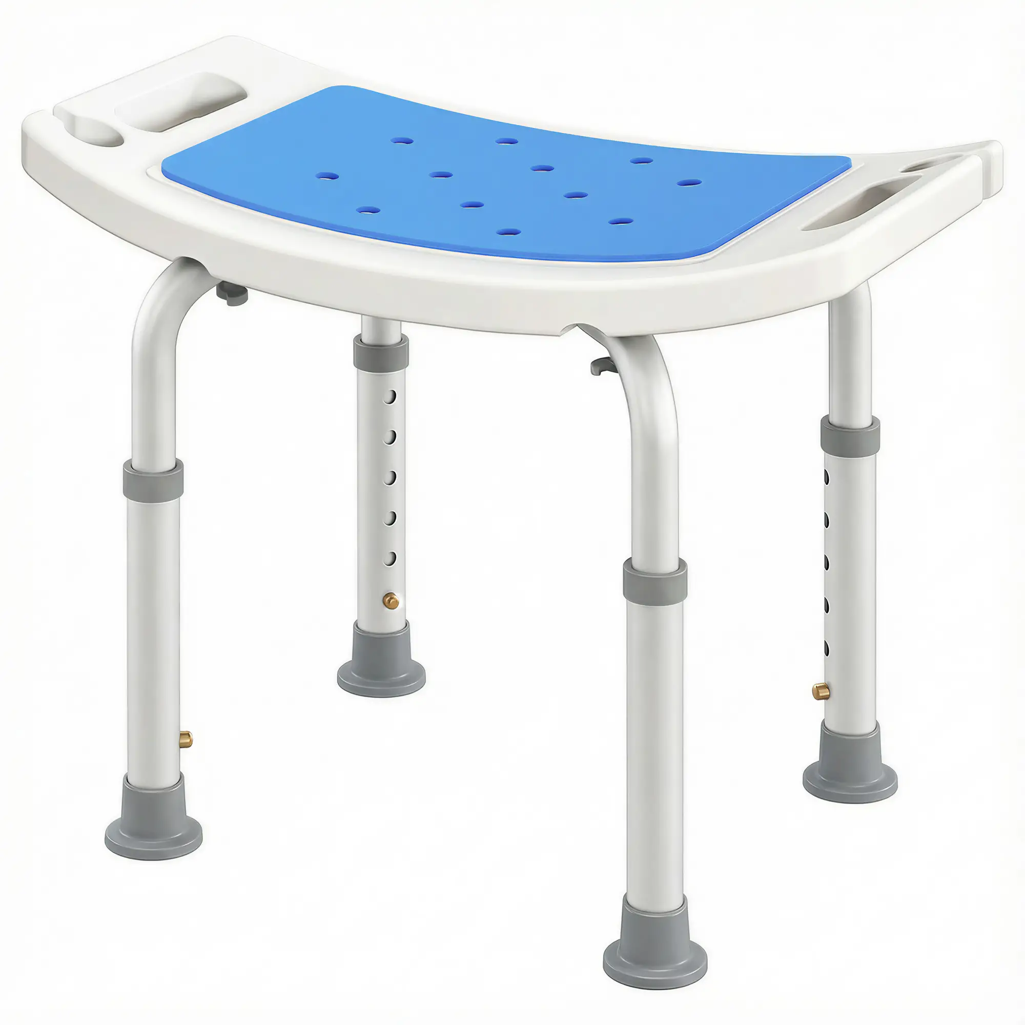Adjustable Shower Chair, 20.5"W Aluminum, EVA Padded Seat for Seniors - Image 11