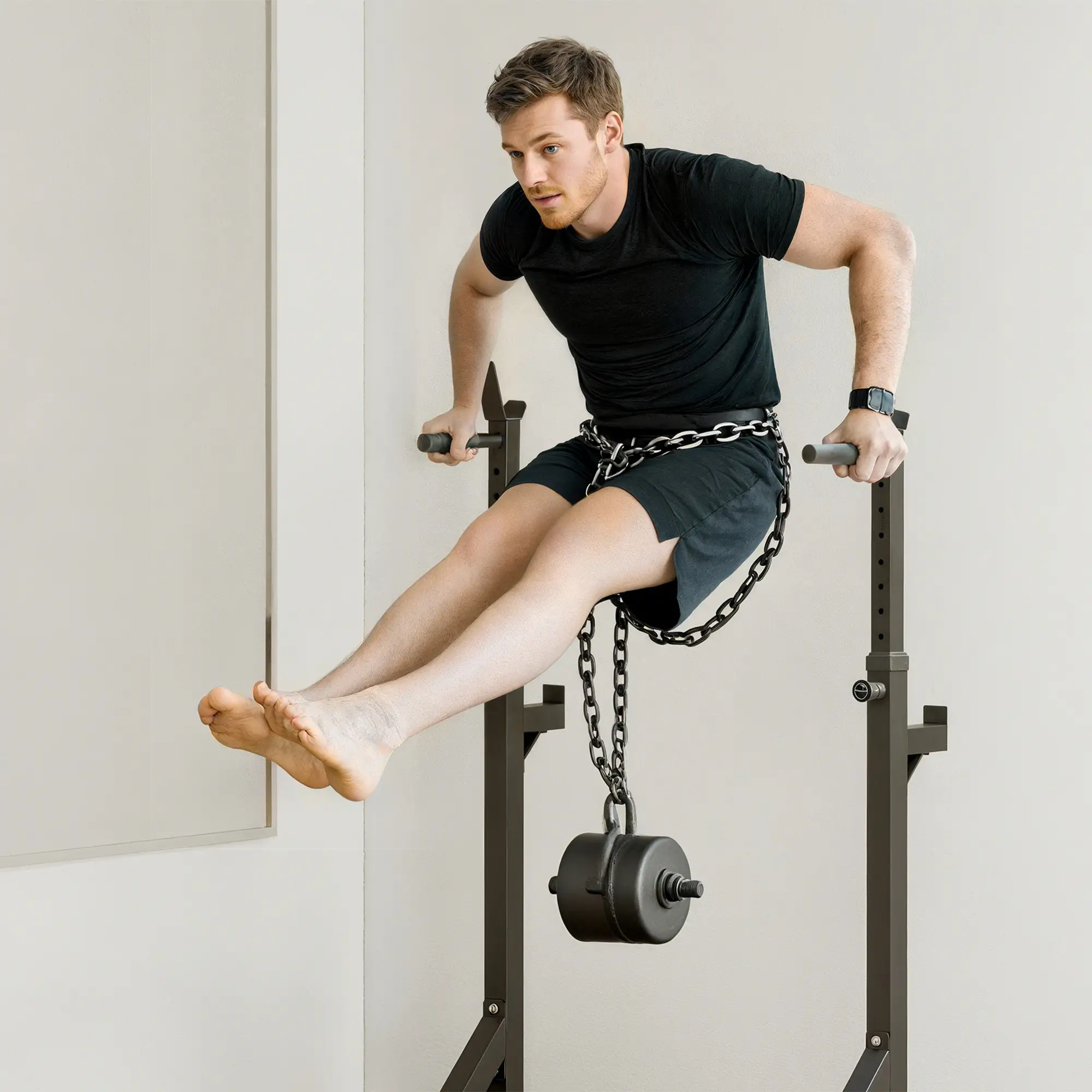 Adjustable Steel Barbell Squat Rack, Bench Press - Image 10