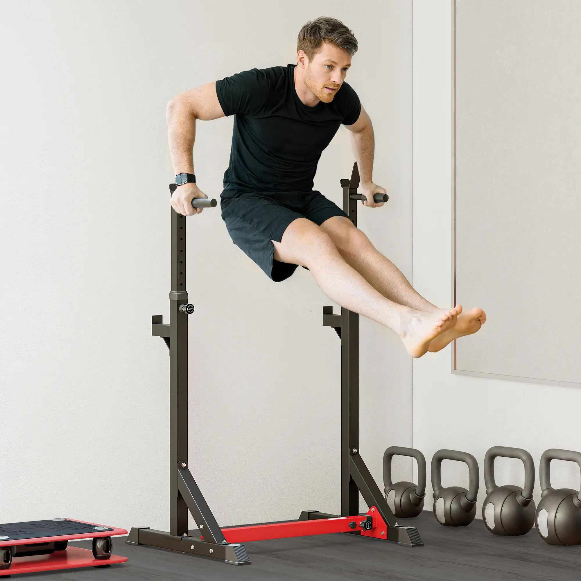 Adjustable Steel Barbell Squat Rack, Bench Press - Image 8