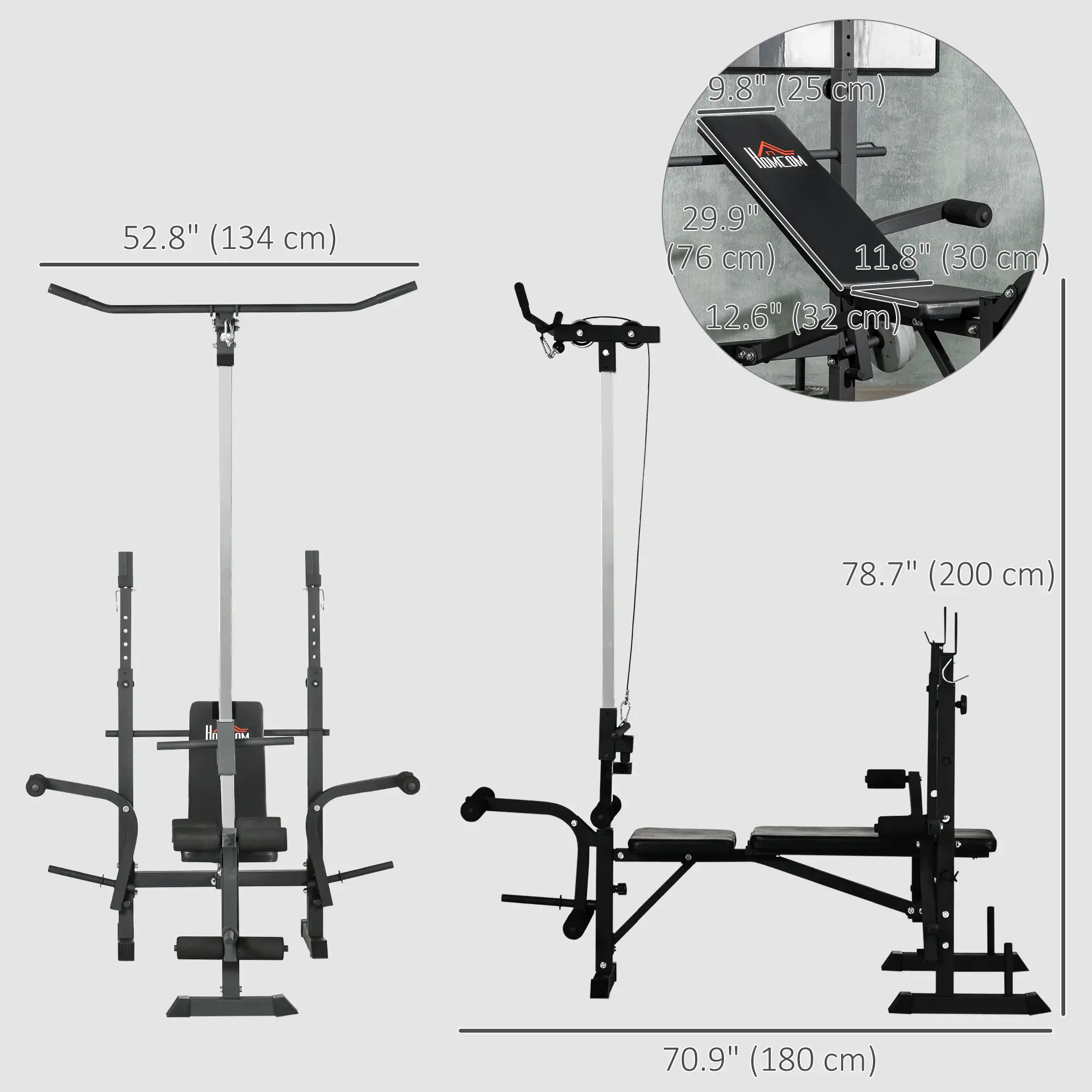 Adjustable Weight Bench With Pulley System, Full Body Workout - Image 3