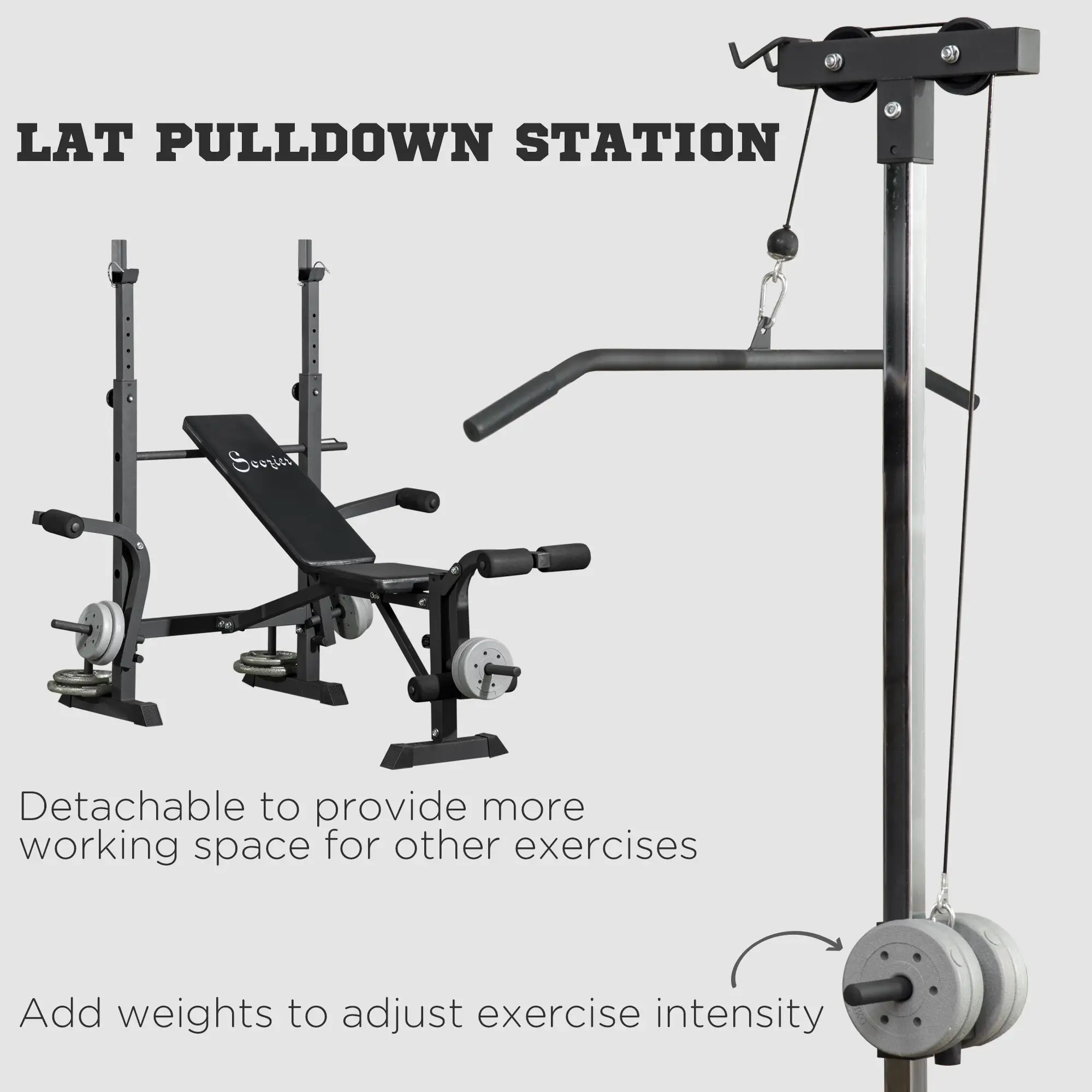 Adjustable Weight Bench With Pulley System, Full Body Workout - Image 5