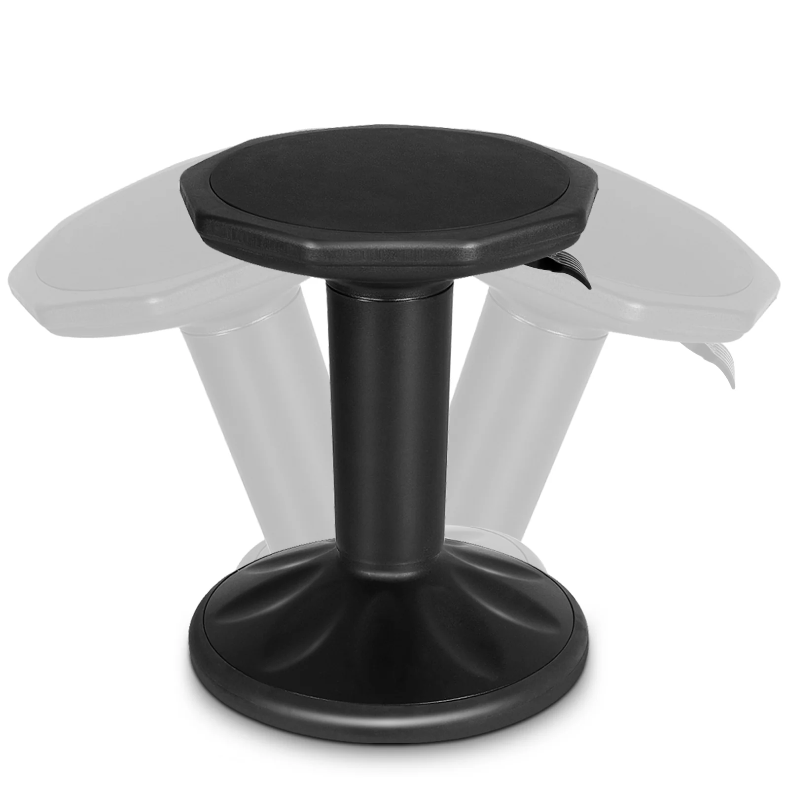 Adjustable Wobble Chair With Cushion Seat, Black - Image 5