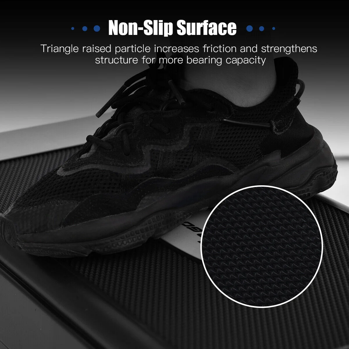 Aerobic Exercise Stepper Trainer with Adjustable Height, Gray - Image 9