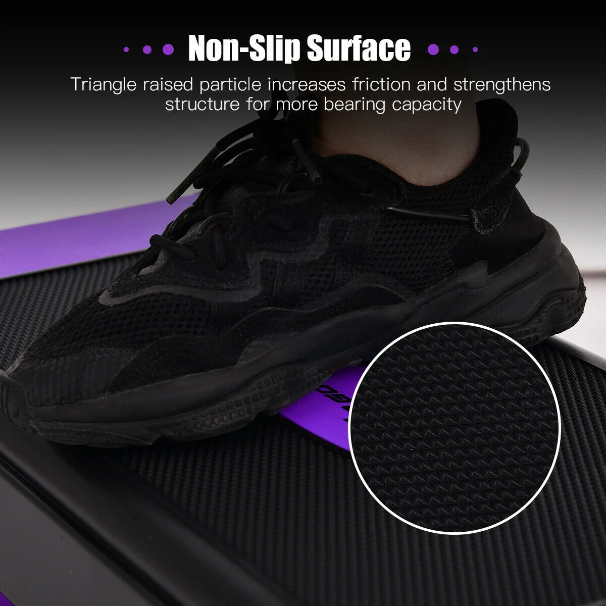 Aerobic Exercise Stepper Trainer with Adjustable Height 5"-7"-9", Purple - Image 9