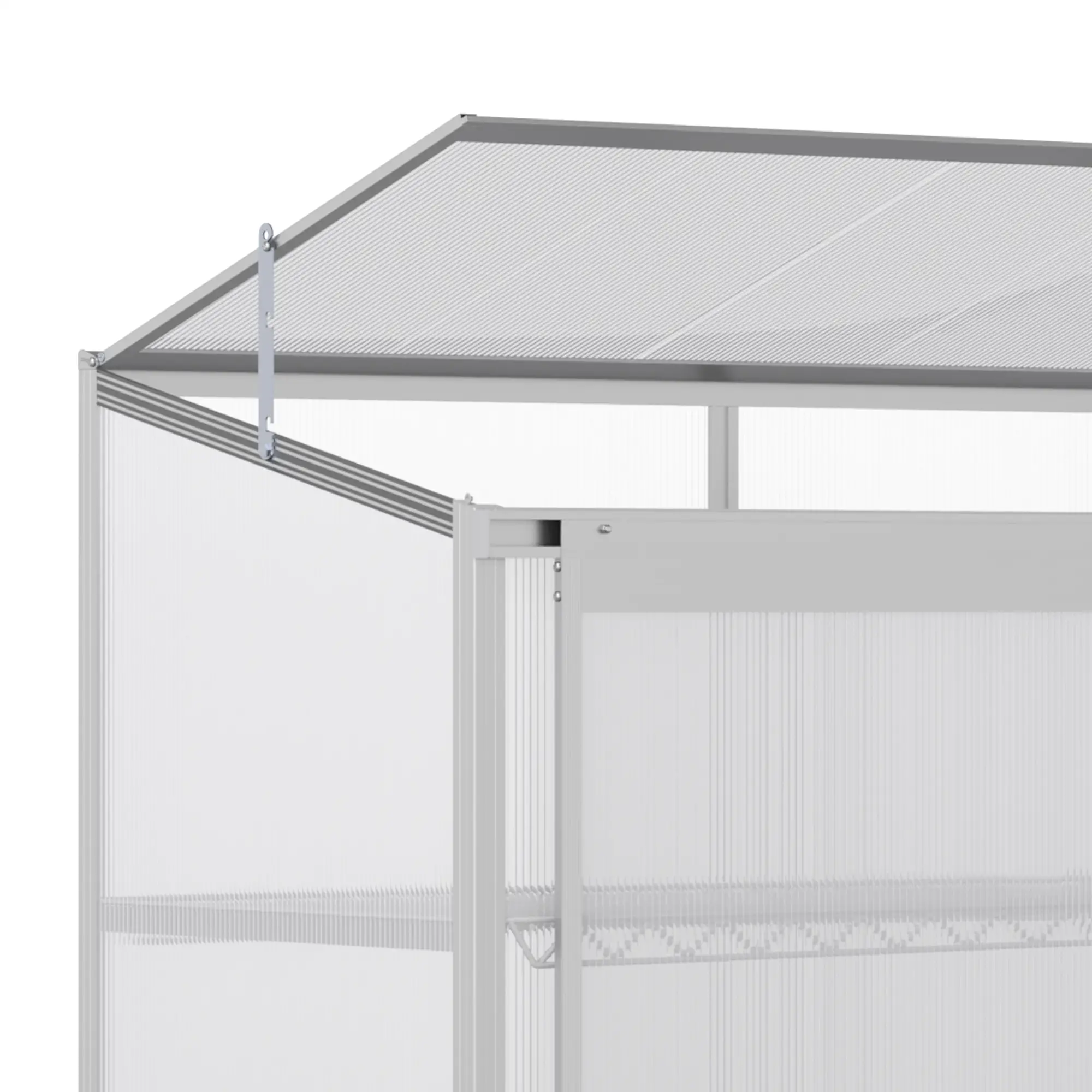 Aluminum Cold Frame Greenhouse, Openable Top, 2 Shelves, Indoor Outdoor - Image 9