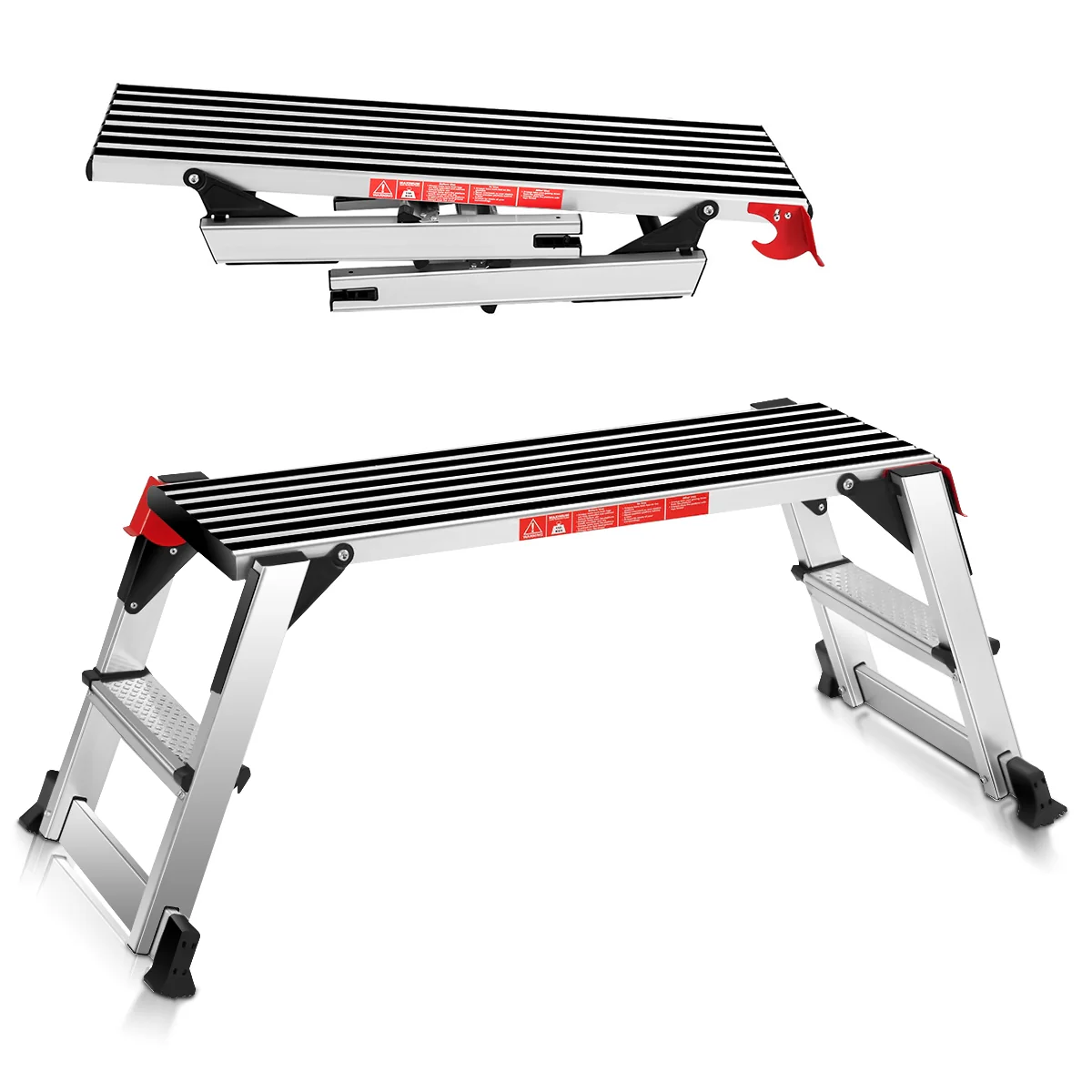 Aluminum Folding Non-Slip Drywall Step Stool Ladder, 330 lbs - Image 4