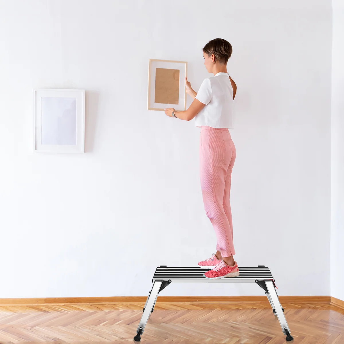 Aluminum Folding Non-Slip Drywall Step Stool Ladder, 330 lbs - Image 9