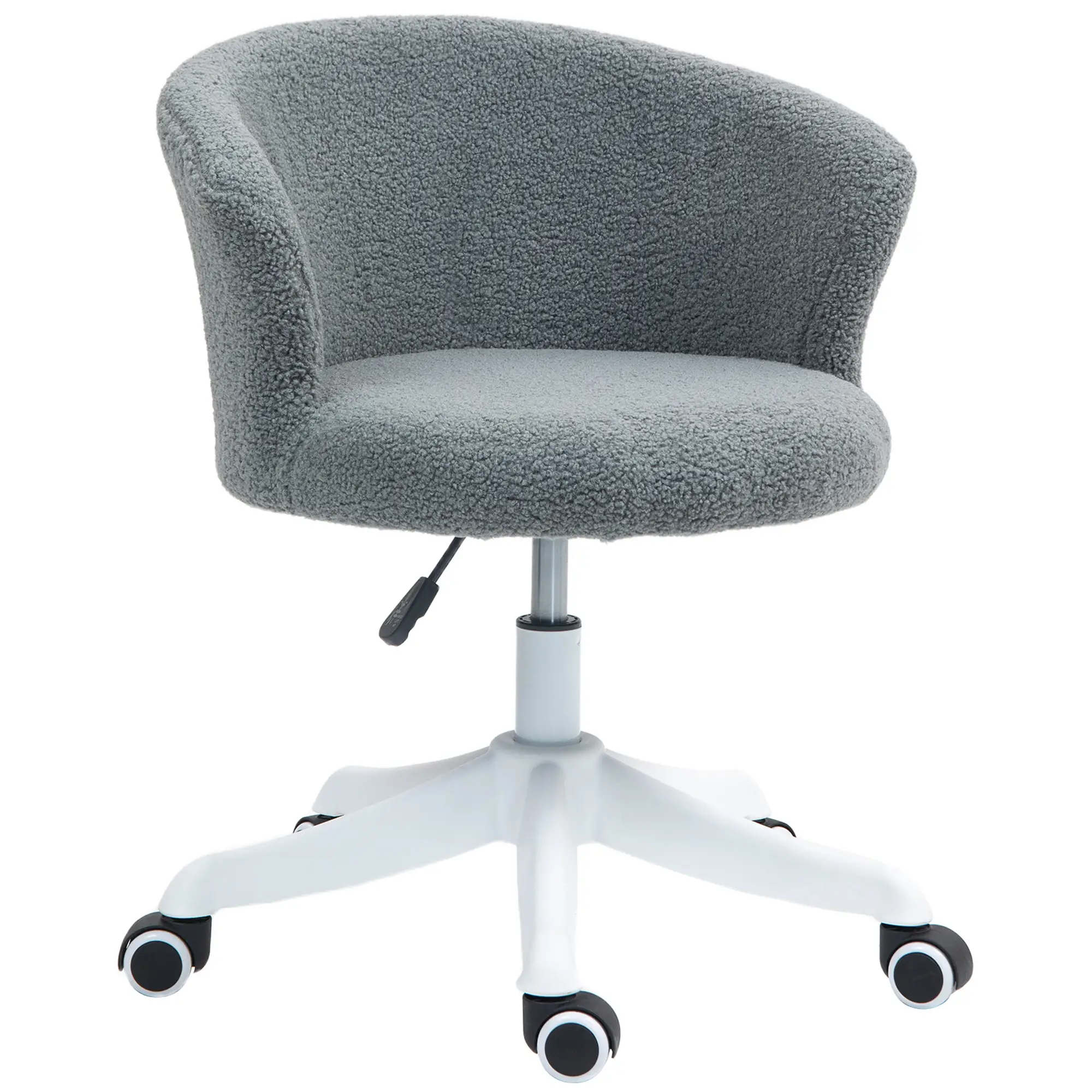 Armless Office Chair, Adjustable Height, Swivel Wheels, Mid Back, Grey - Image 11