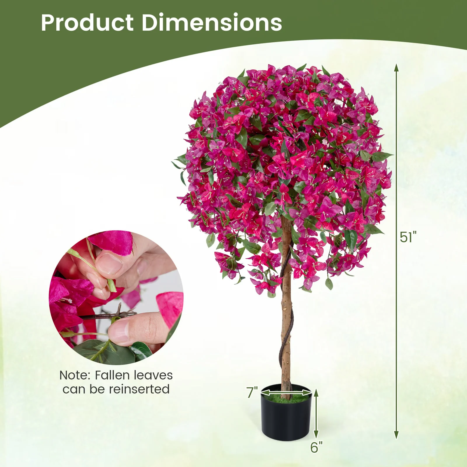 Artificial Azalea Trees, 2 Pack, Vivid Blooming Flowers - Image 4