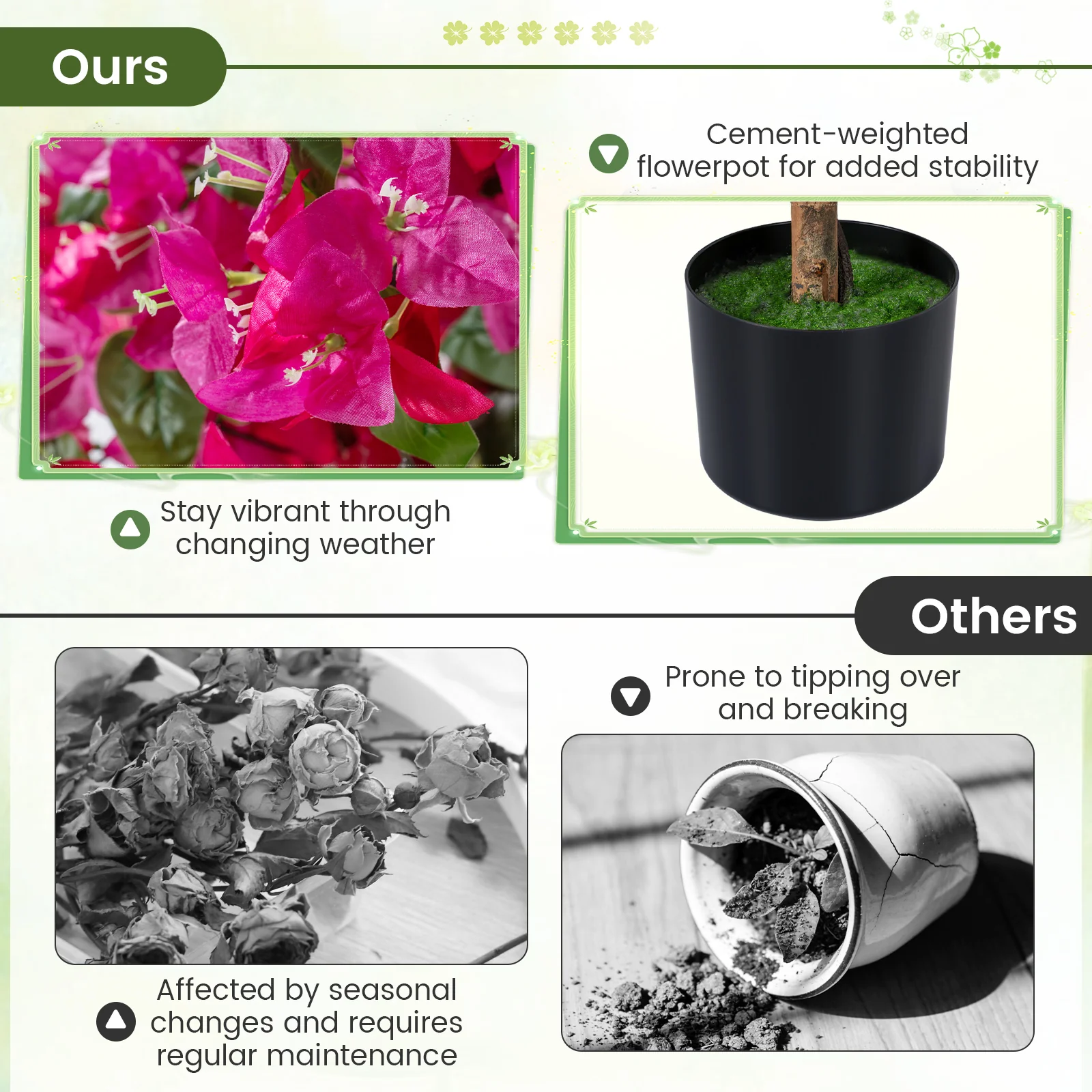 Artificial Azalea Trees, 2 Pack, Vivid Blooming Flowers - Image 7