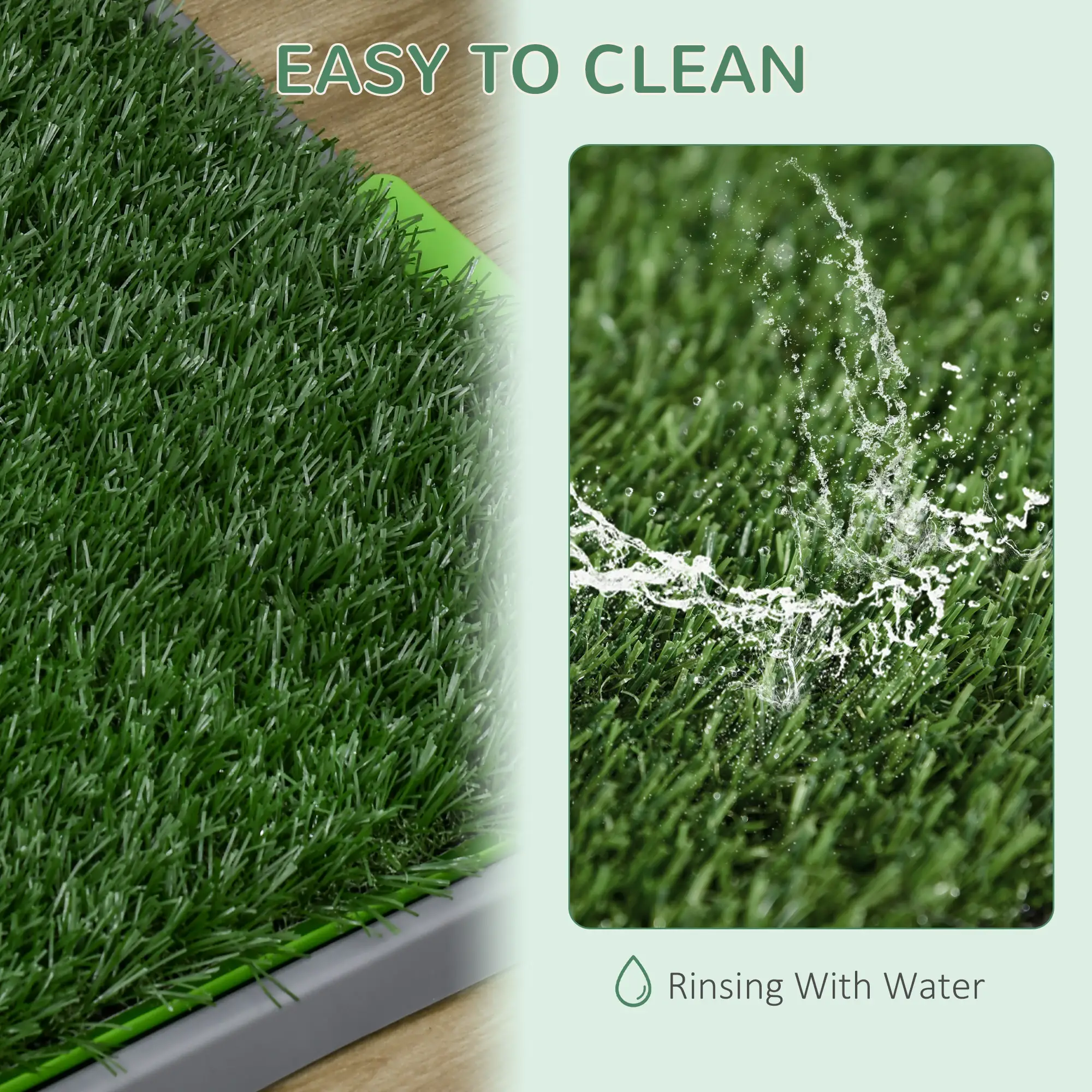 Artificial Grass Dog Pee Pad, 26" x 16", Green - Image 6