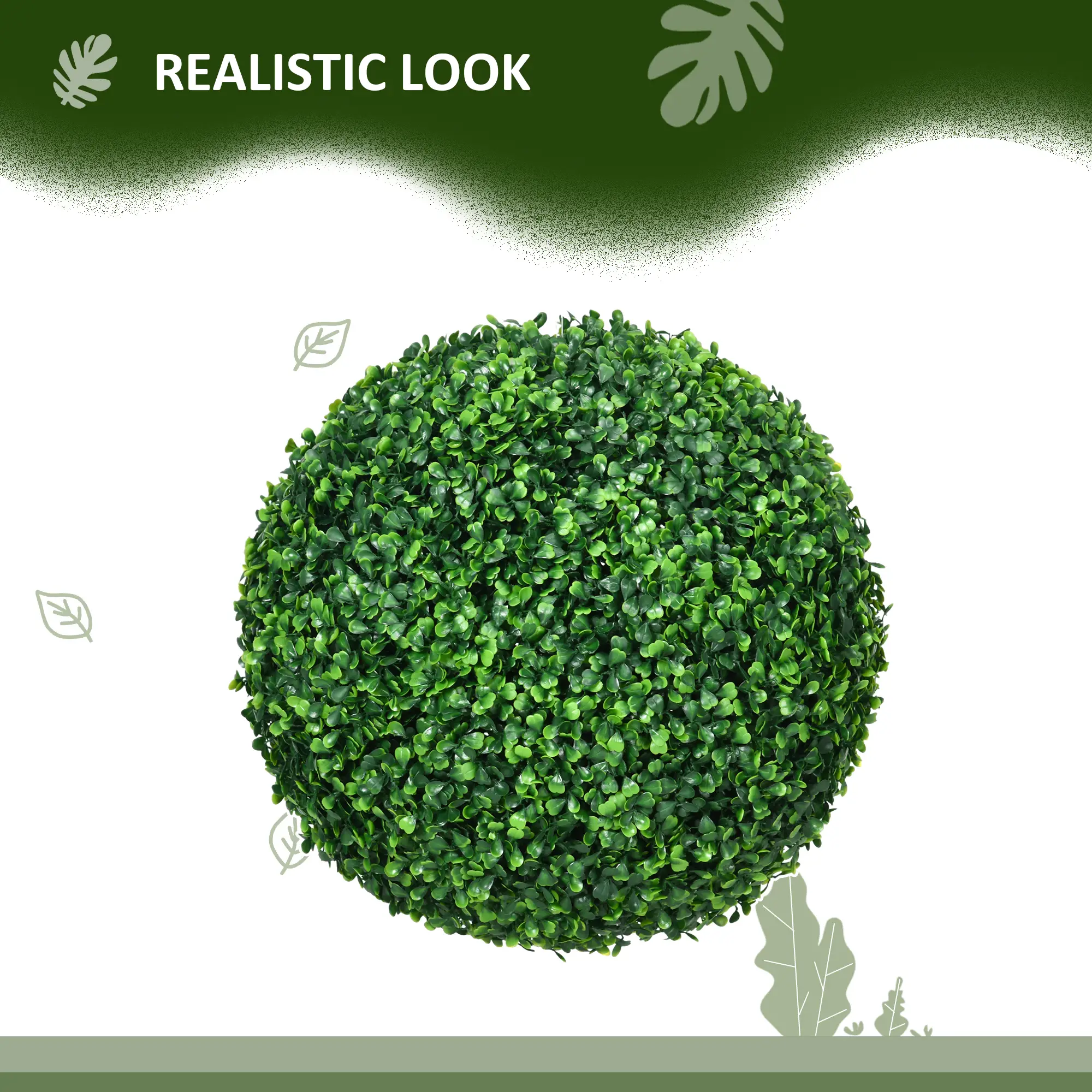 Artificial Tree Boxwood Topiary Balls, 15.7 Inch, 2 Pack - Image 4