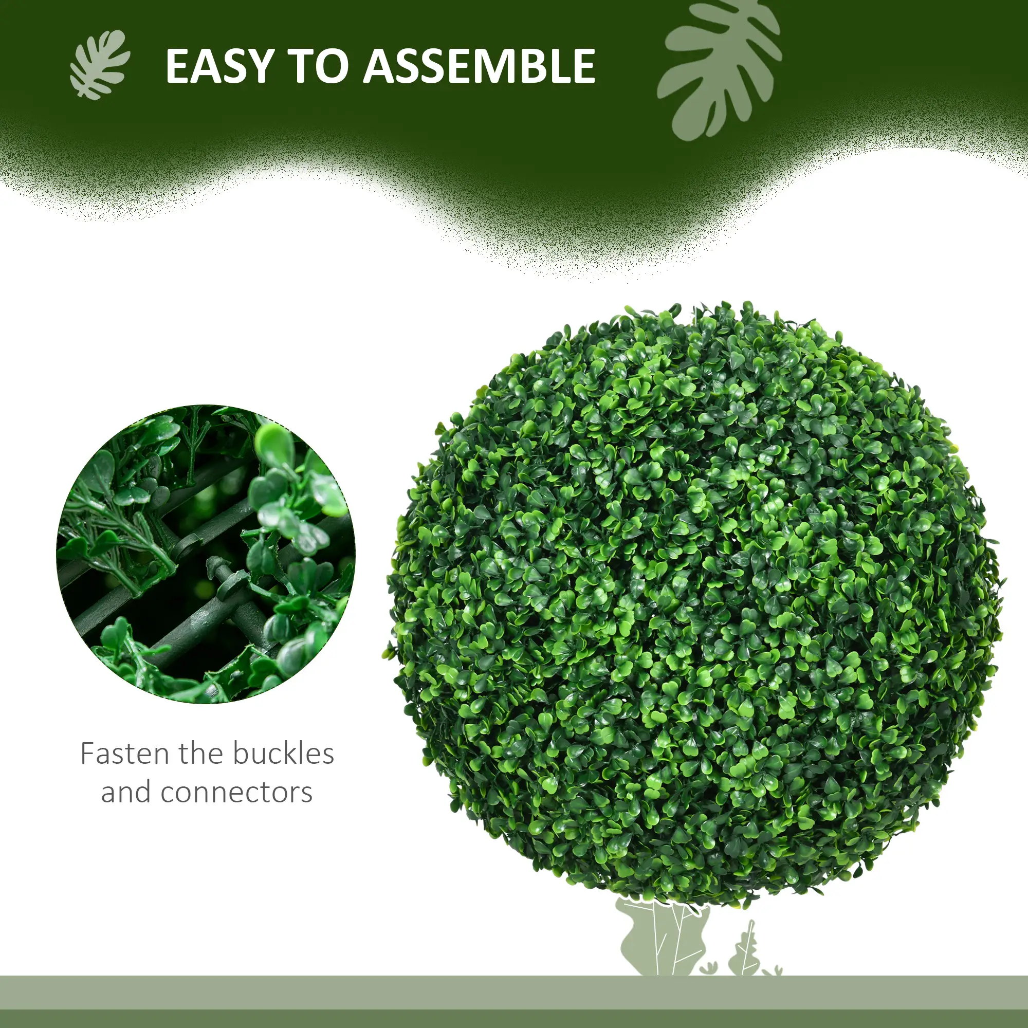 Artificial Tree Boxwood Topiary Balls, 15.7 Inch, 2 Pack - Image 5