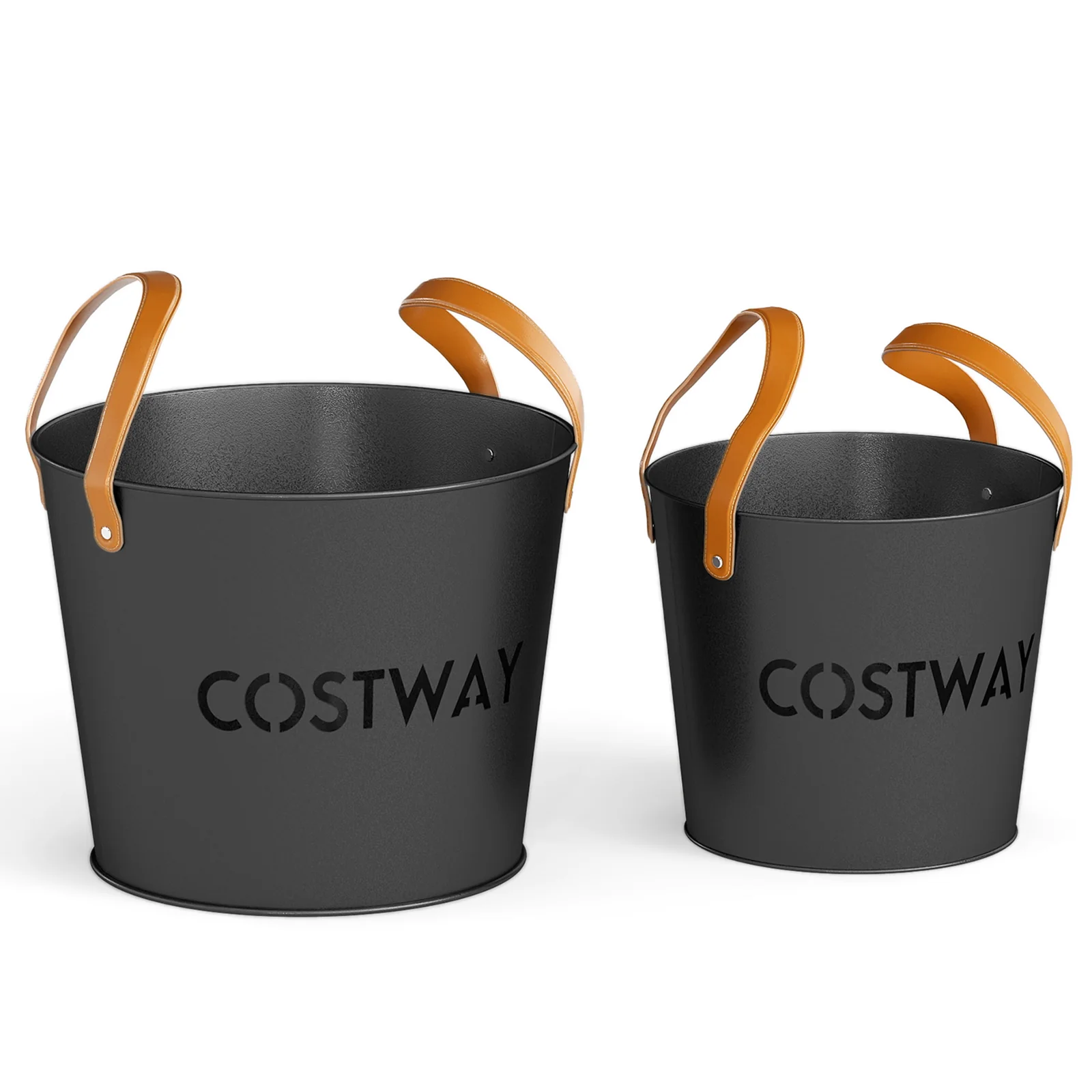 Ash Bucket Set of 2 Metal Coal Ash Can Set with 11.5 Gal and 8.5 Gal Bucket for Fireplace Fire Pits - Image 4