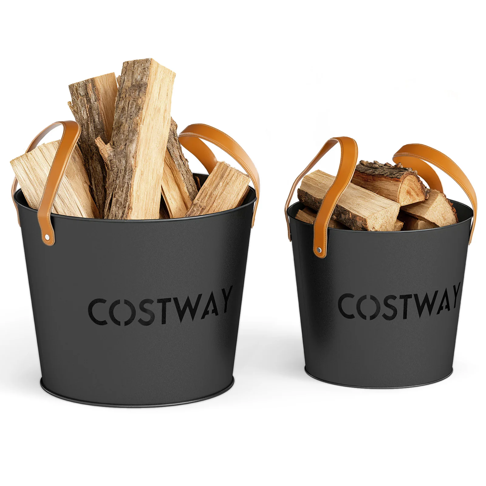 Ash Bucket Set of 2 Metal Coal Ash Can Set with 11.5 Gal and 8.5 Gal Bucket for Fireplace Fire Pits - Image 5