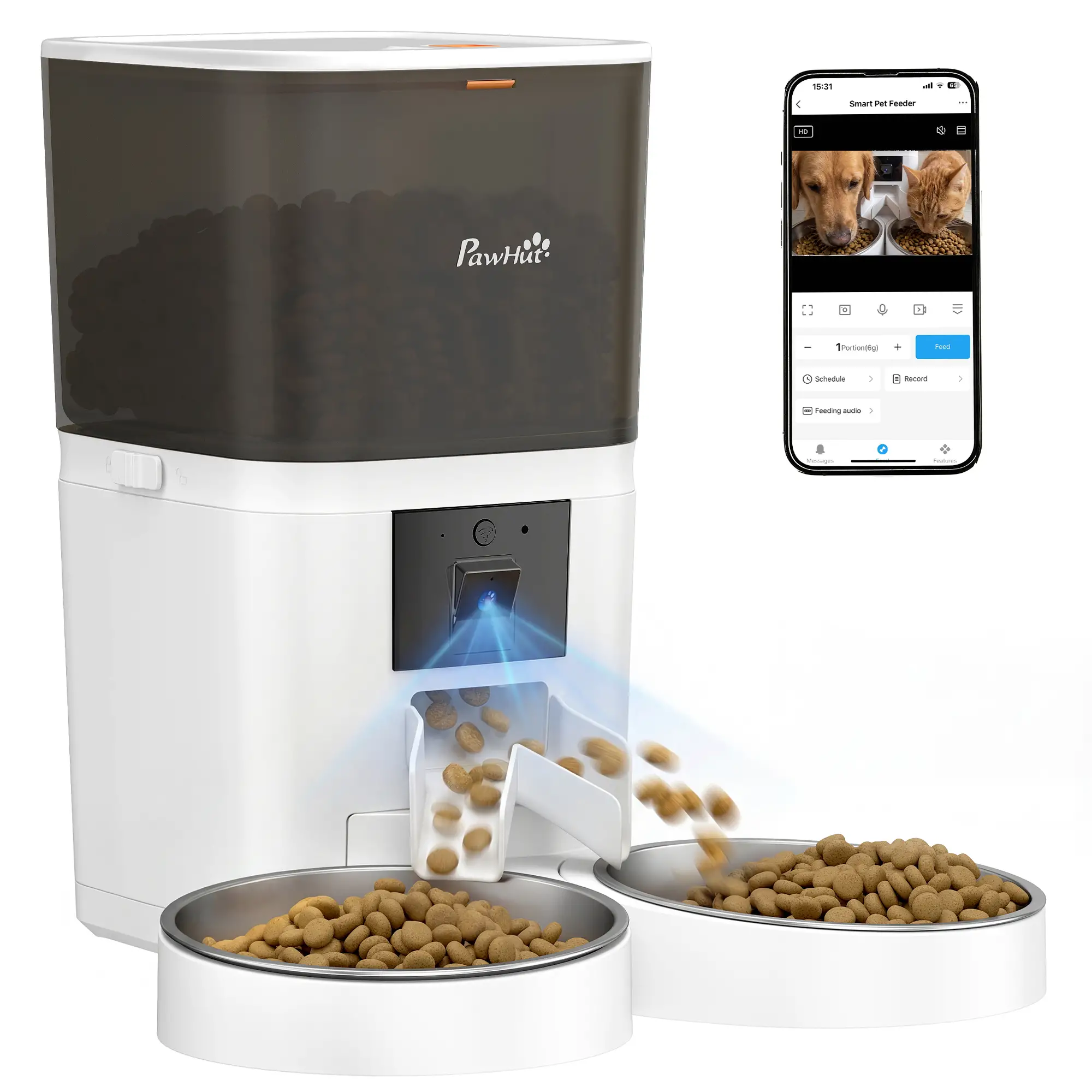 Automatic Cat Feeder, 6L, HD Camera, WiFi App Control - Image 11