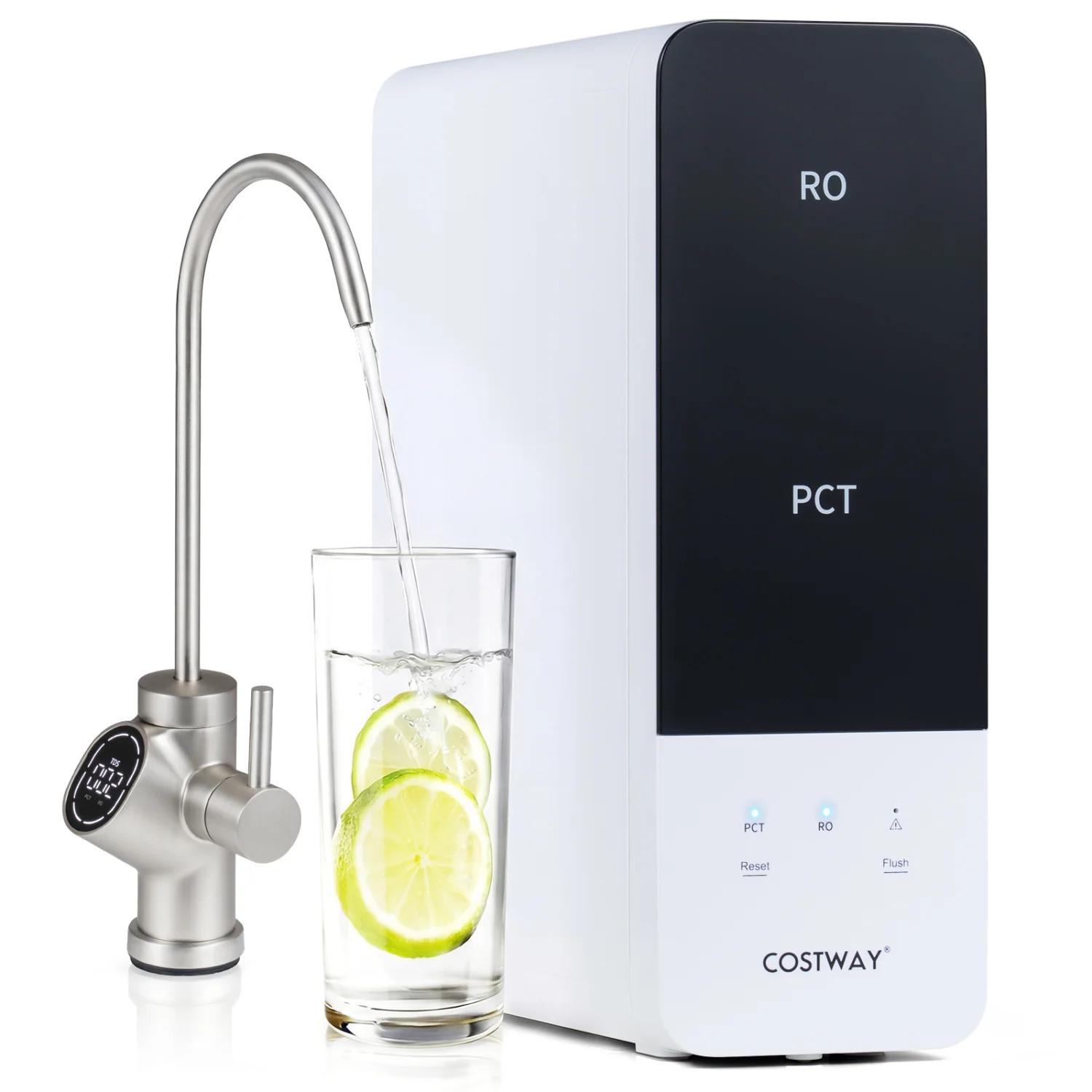 AW-RB05 Alkaline PH+ Reverse Osmosis Water Filter 800 GPD Tankless Under-Sink RO System, Black