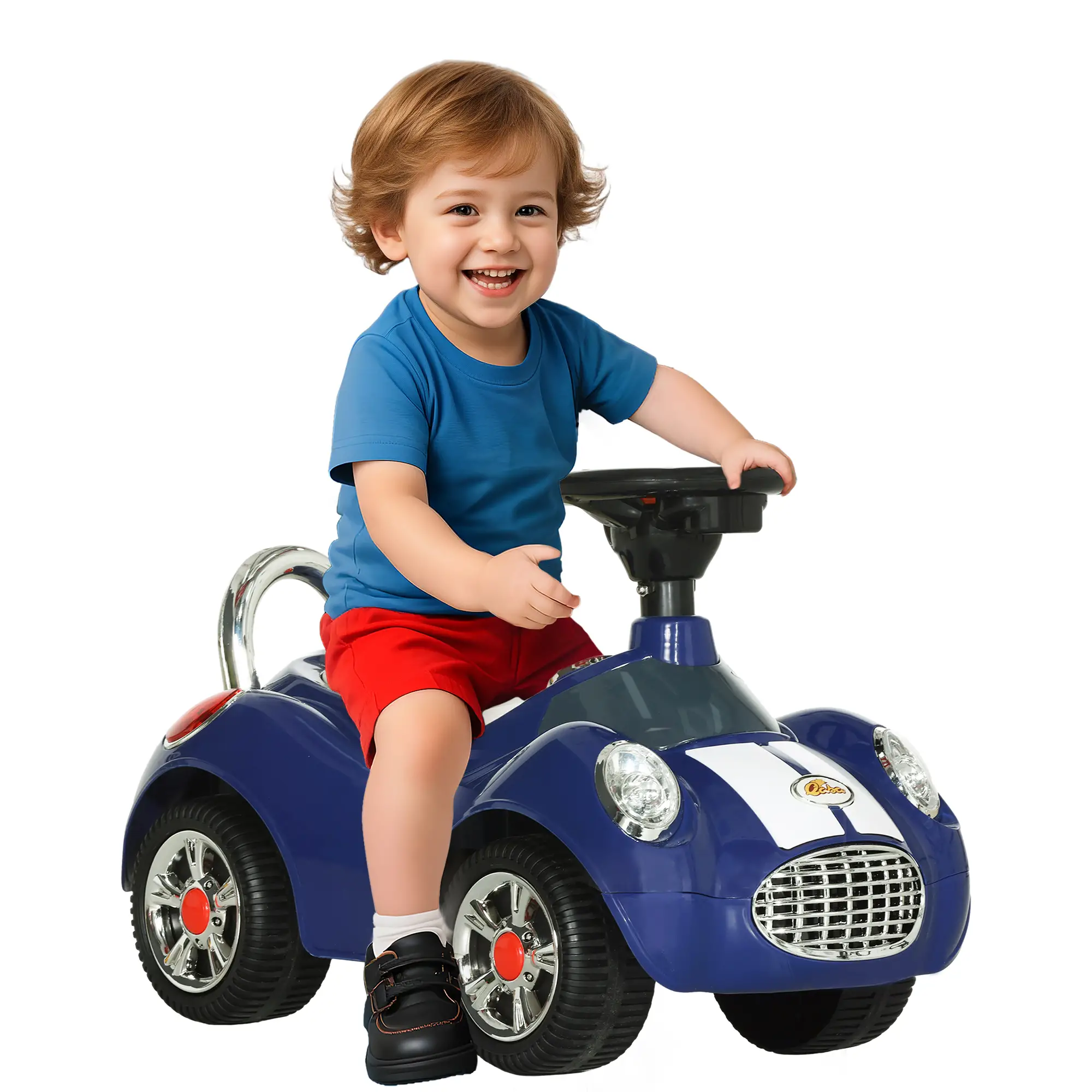 Baby Push Car, Music Horn Light, Dark Blue - Image 11