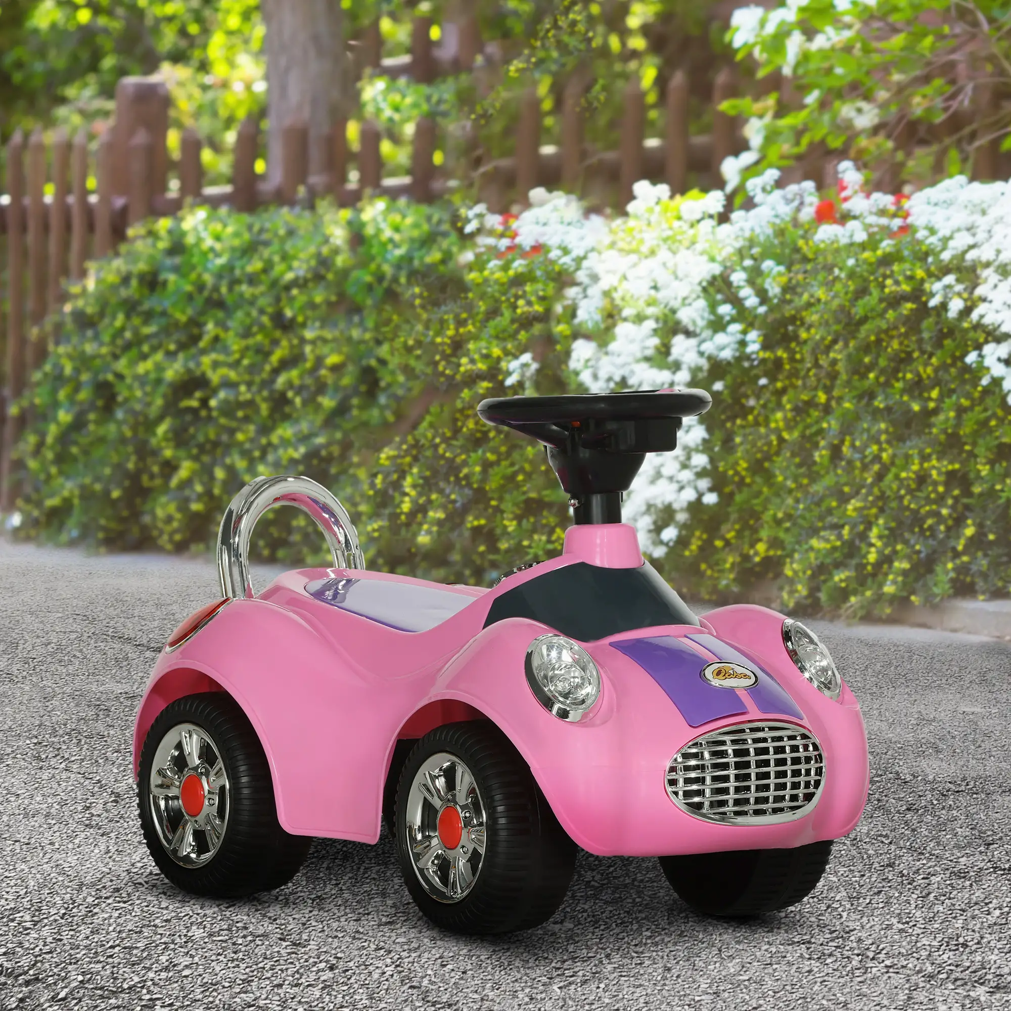 Baby Push Car With Music, Horn, Light, Pink - Image 8