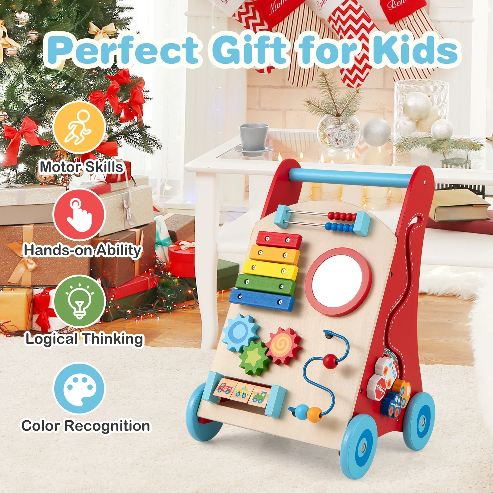 Baby Push Walker With Wheels, 3+ Years, Multicolor - Image 7
