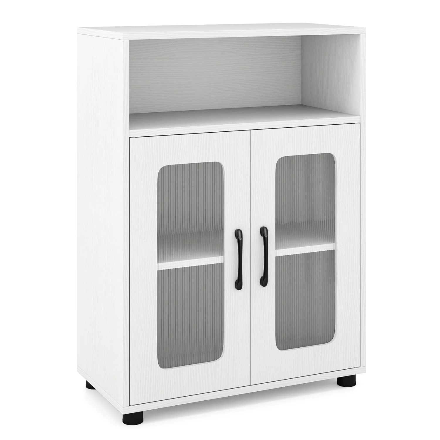 Bathroom Cabinet, 2 Doors, 3-Level Adjustable Shelf, White - Image 4