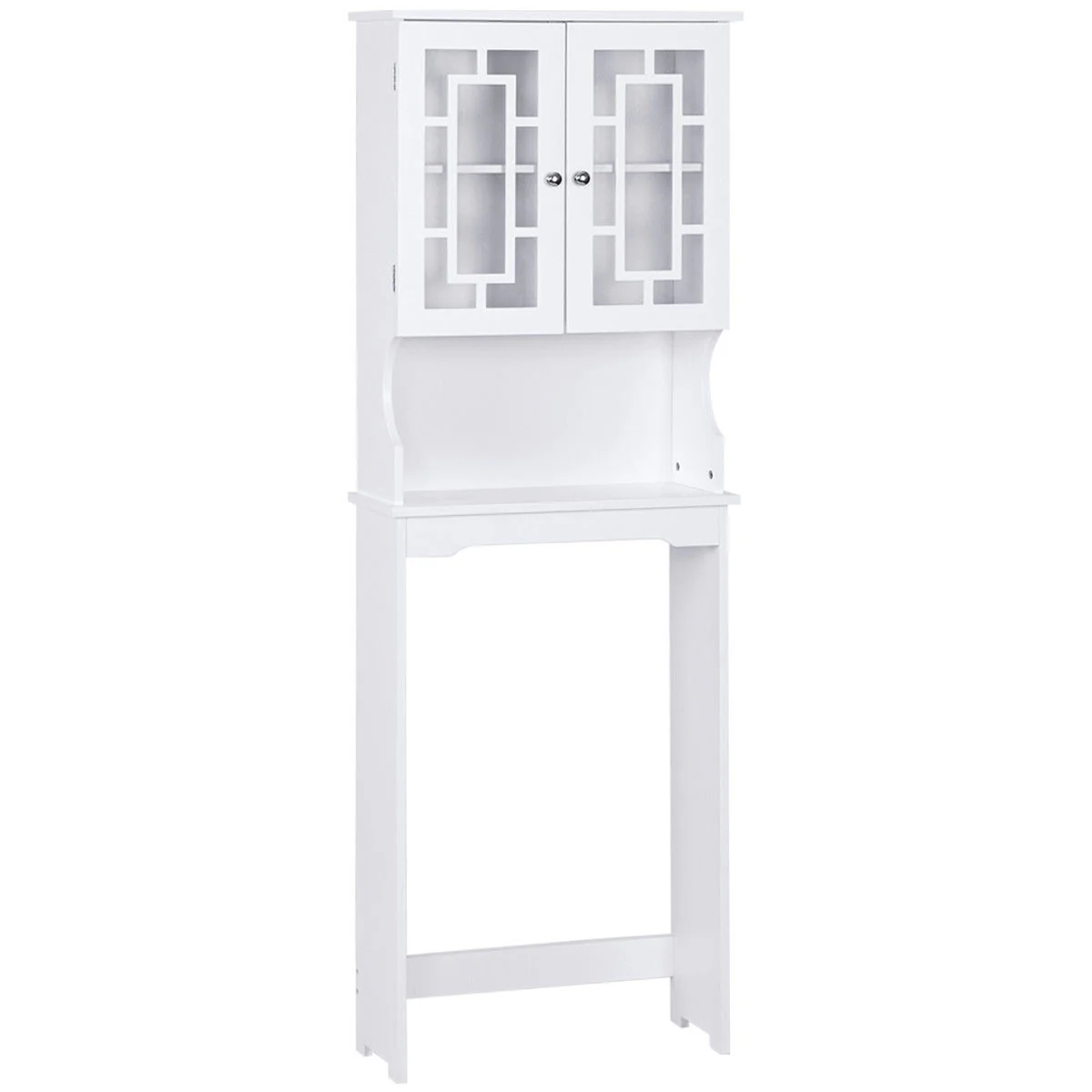 Bathroom Spacesaver Over the Toilet Door Storage Cabinet, White