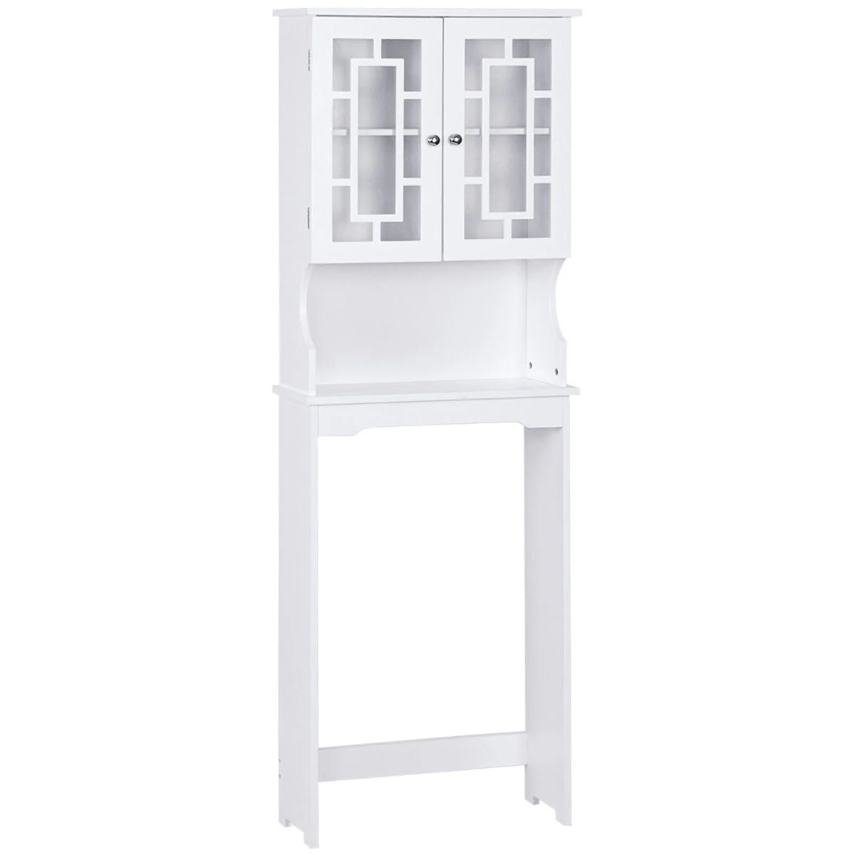 Bathroom Spacesaver Over the Toilet Door Storage Cabinet, White - Image 4