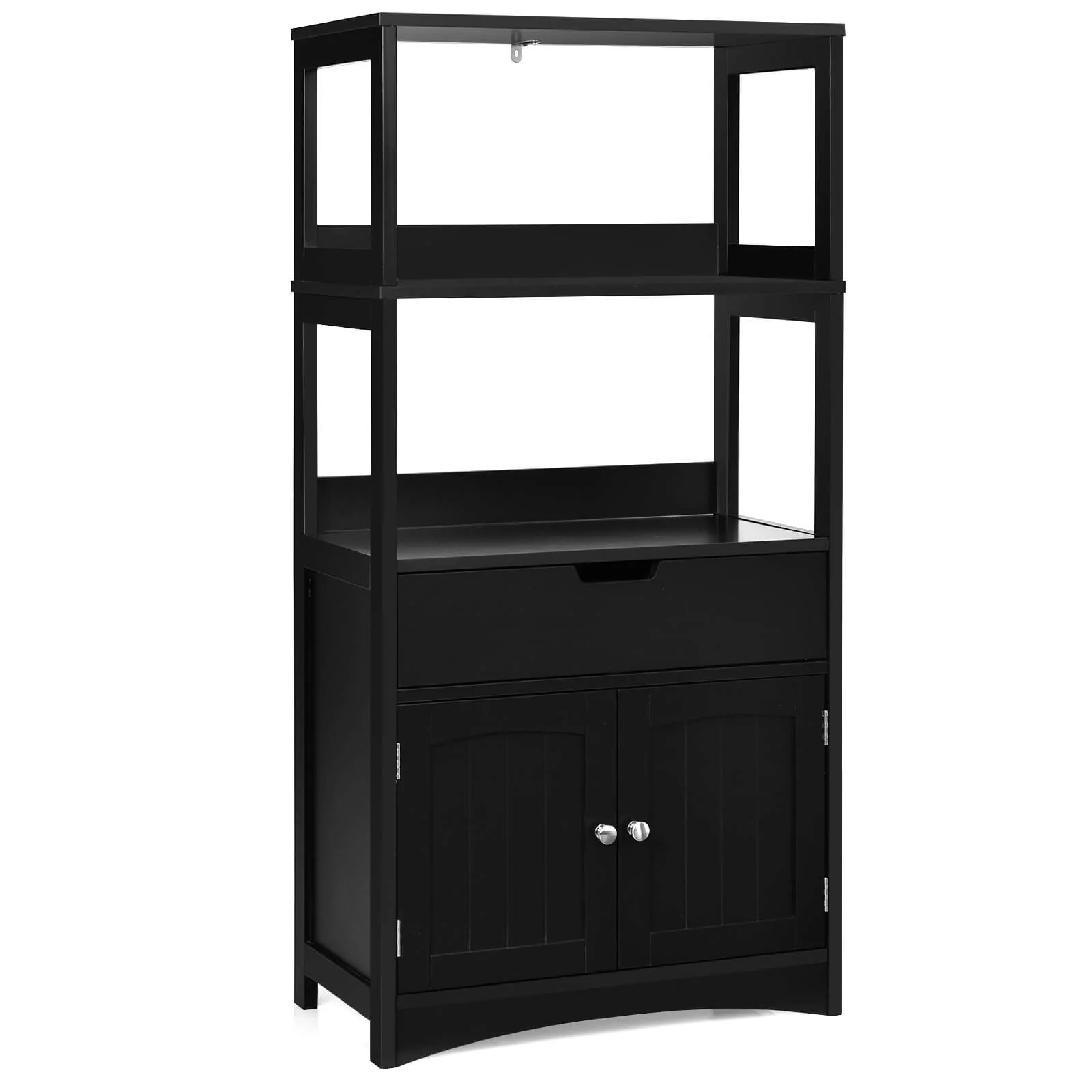 Bathroom Storage Cabinet With Drawer And Shelf, Black - Image 4
