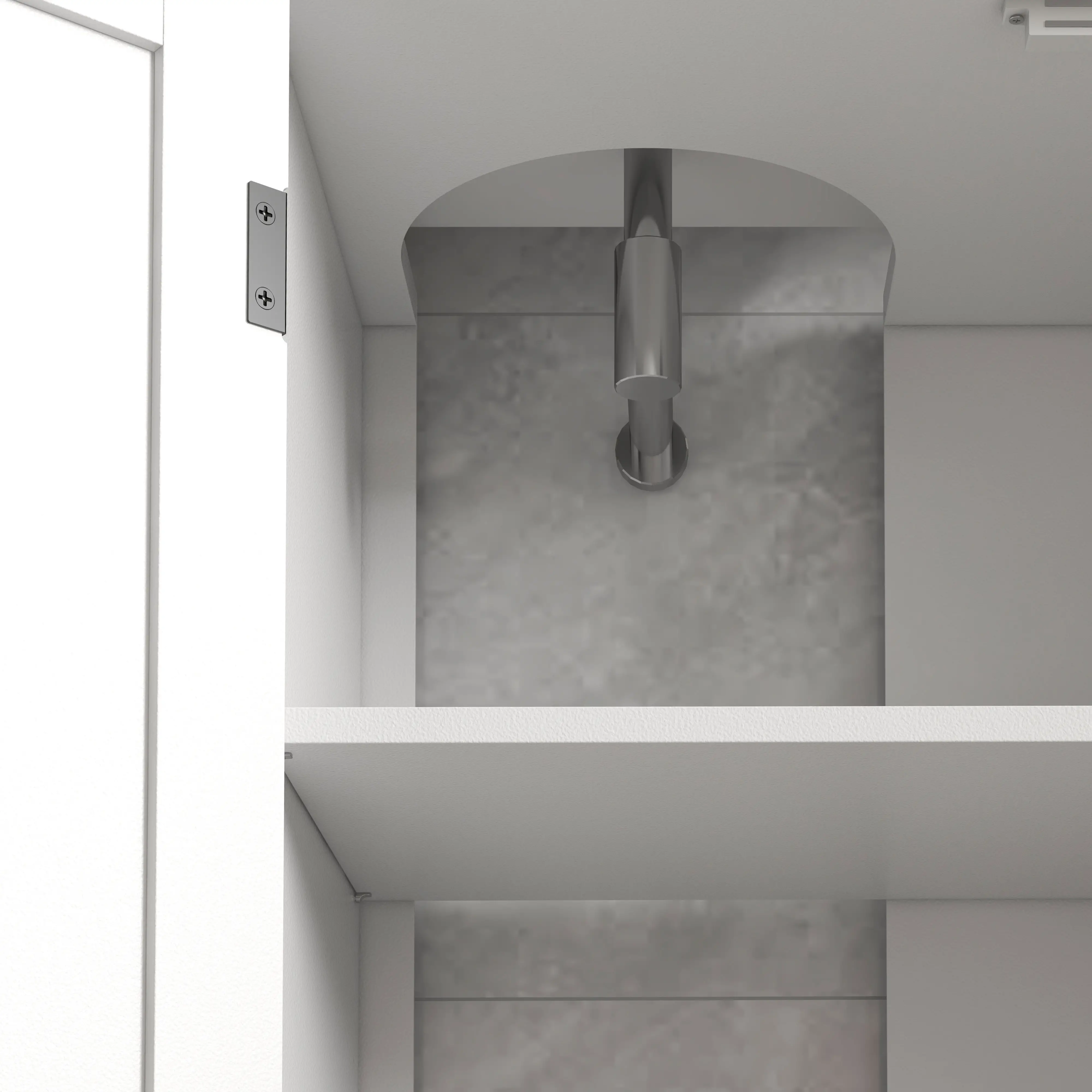 Bathroom Vanity Cabinet, Under Sink Storage, Double Doors, White - Image 9