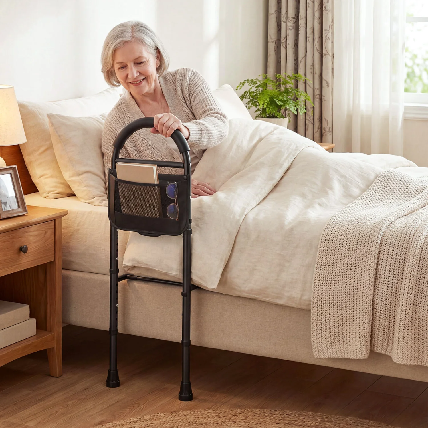 Bed Rails for Elderly, Height Adjustable Safety Railings - Image 2