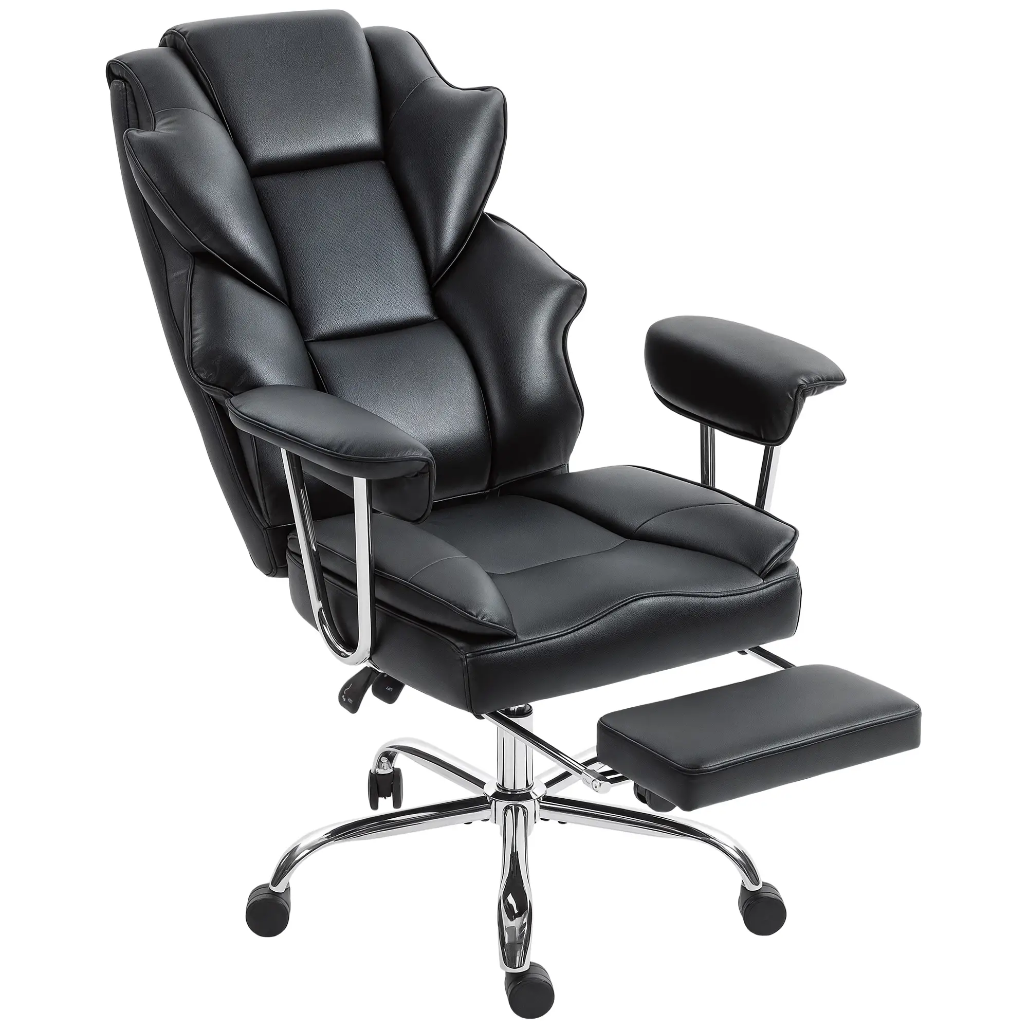 Big And Tall Office Chair, 400 Lbs, Reclining Backrest, PU Leather - Image 11