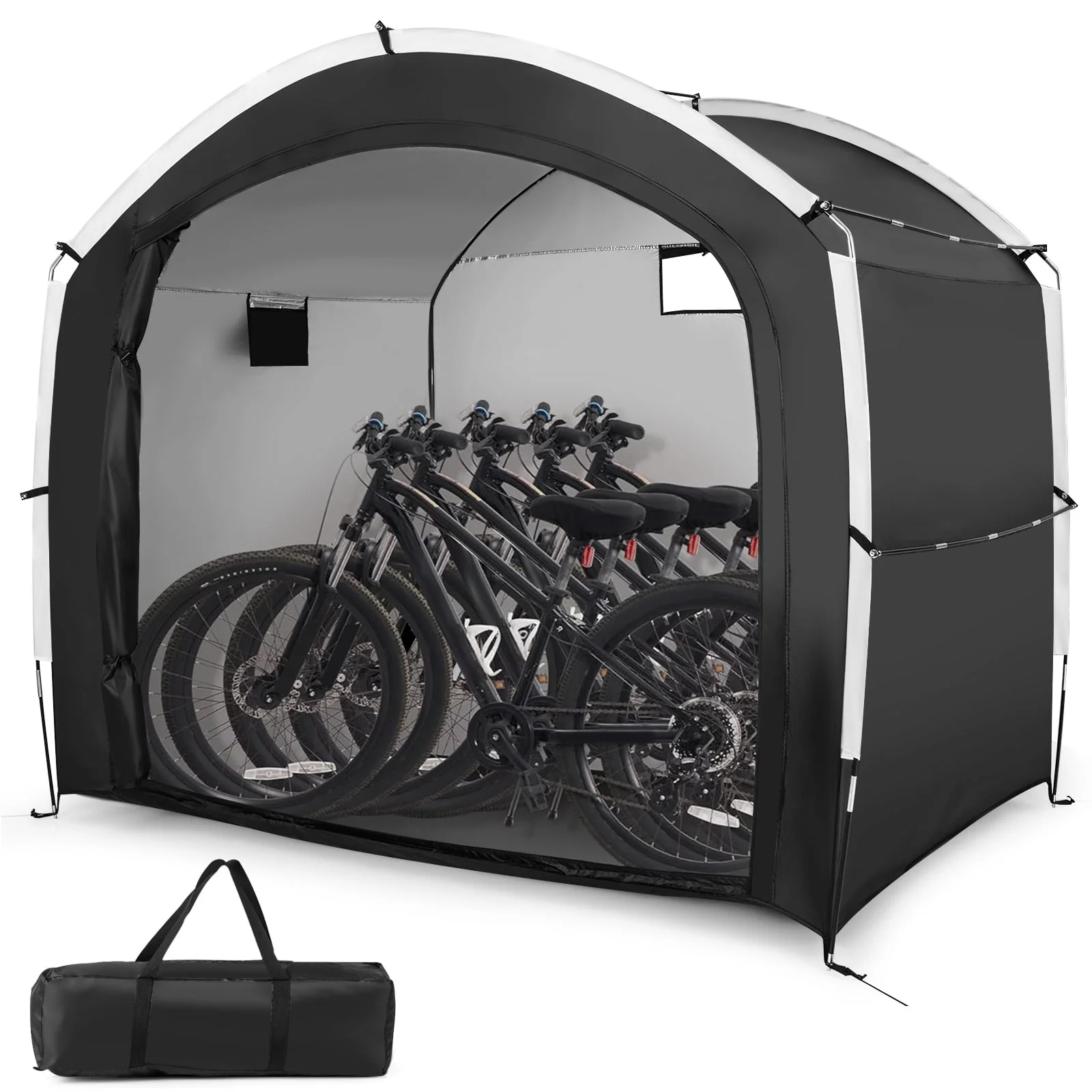 Bike Storage Shed Tent, 5 Bikes, PU4000MM Waterproof, Black