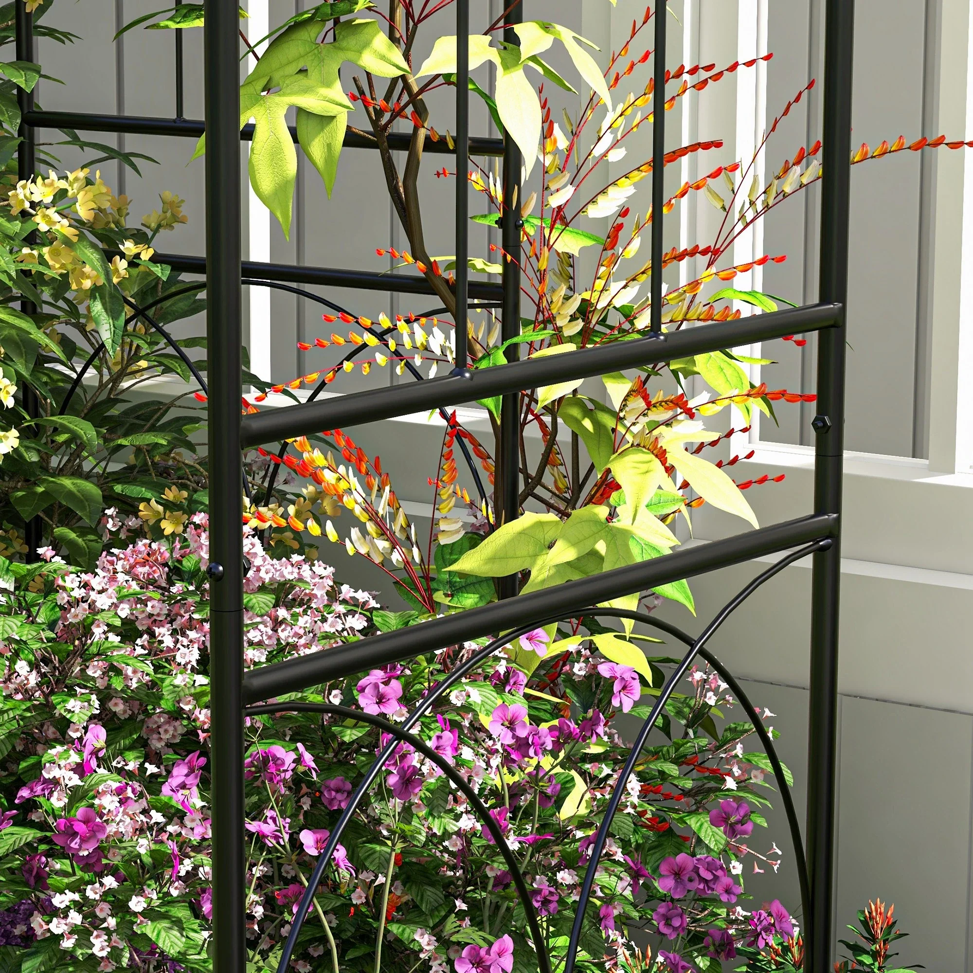 Birdcage Shape Arbour, Metal Garden Pergola for Climbing Plants - Image 10