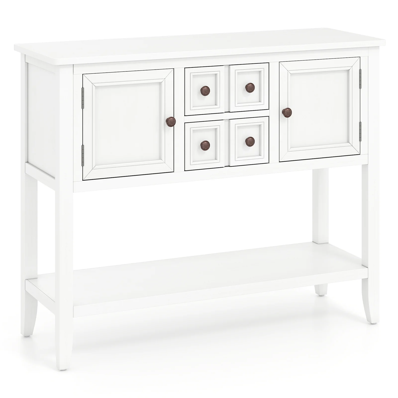 Buffet Sideboard Cabinet, 2 Doors, 2 Drawers, White - Image 5