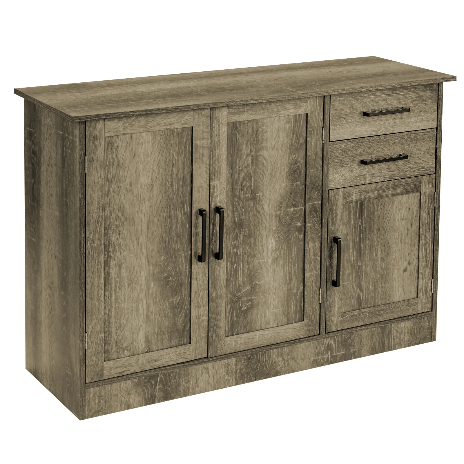 Buffet Storage Cabinet With 2 Drawers, Gray - Image 4
