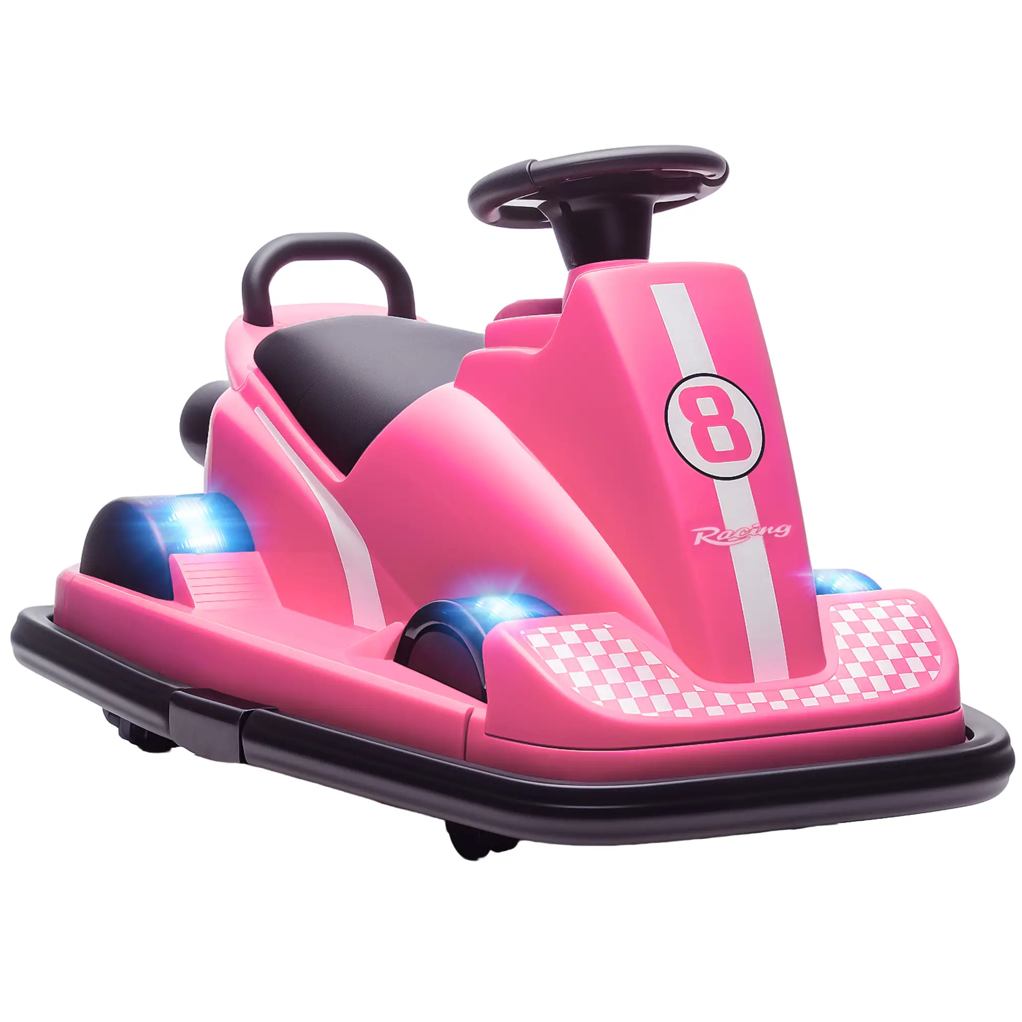 Bumper Car For Kids, 6V Battery Powered, 360 Degree Spin, Dual Motors, Pink - Image 11