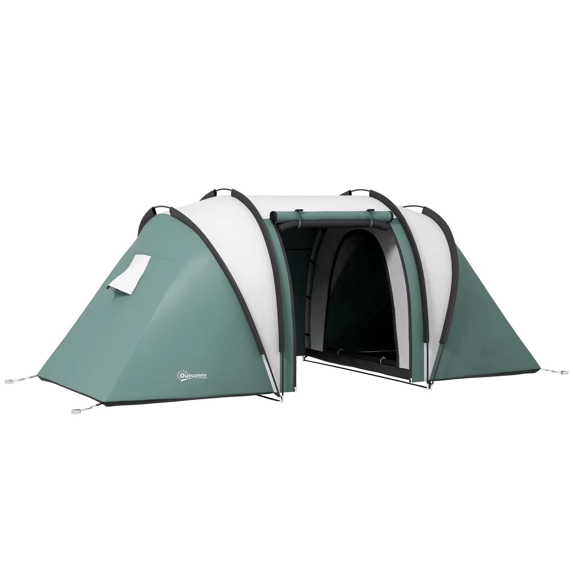 Camping Tent, 2 Bedrooms, Living Area, 3000mm Waterproof, Army Green - Image 11