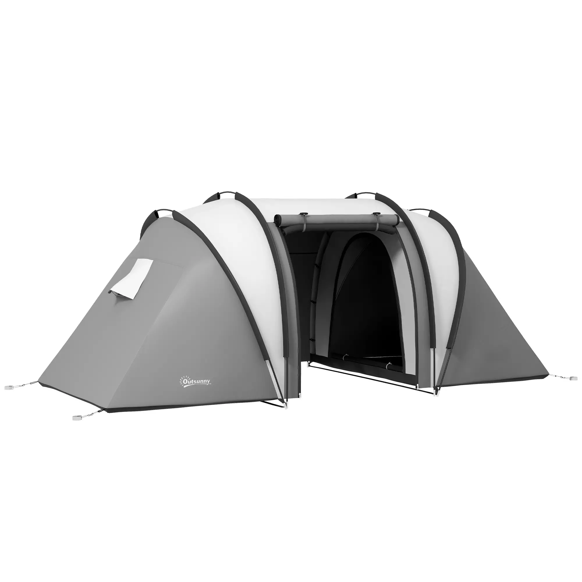 Camping Tent, 2 Bedrooms, Living Area, 3000mm Waterproof, Grey - Image 11