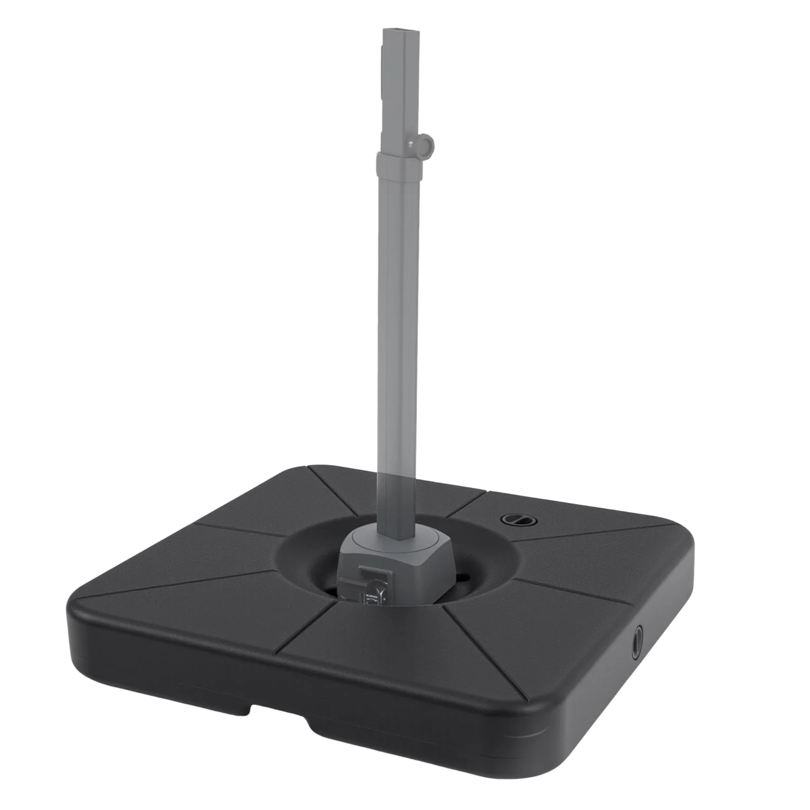 Cantilever Patio Umbrella Base, 220 LBS Water Sand Fillable Weighted Stand, Black - Image 4