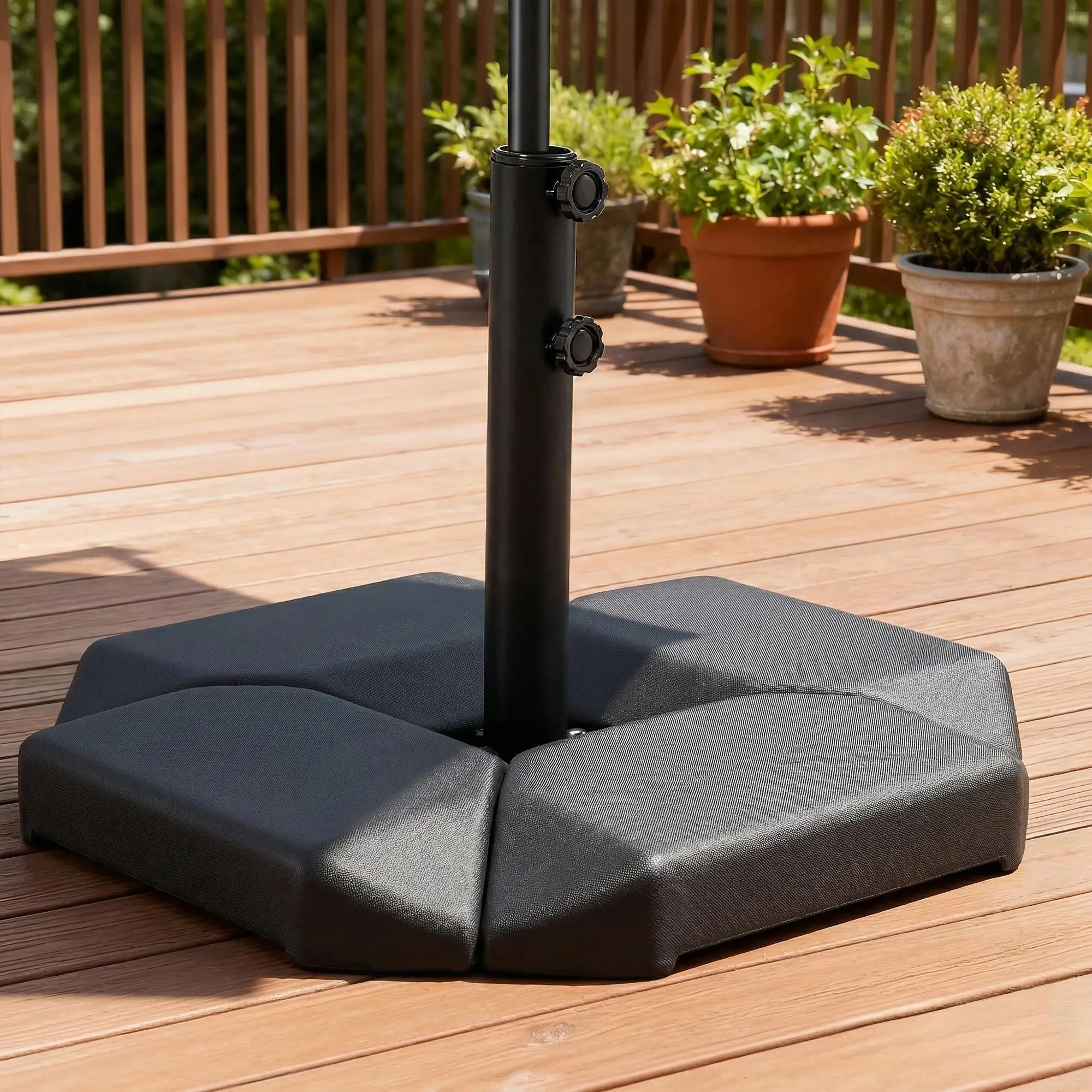 Cantilever Umbrella Base Weights, 4PCs, HDPE Water Or Sand Filled - Image 2