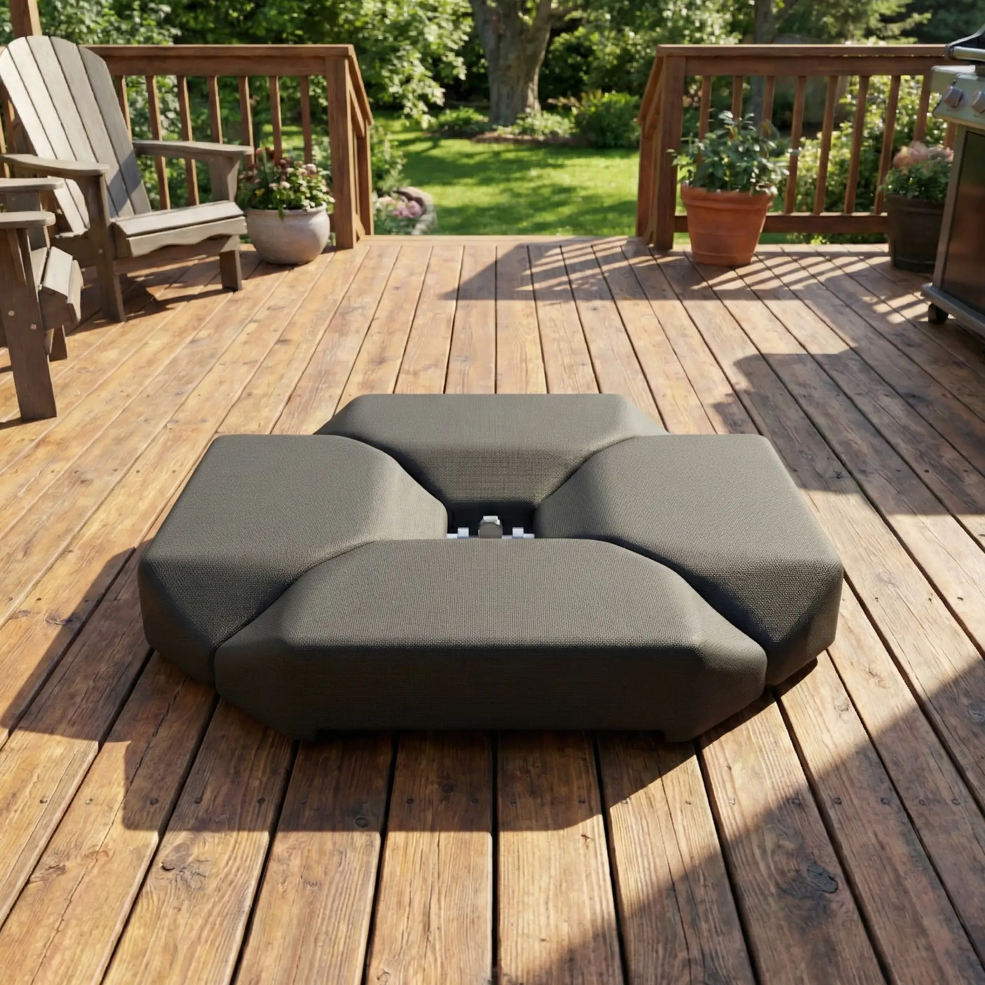 Cantilever Umbrella Base Weights, 4PCs, HDPE Water Or Sand Filled - Image 9