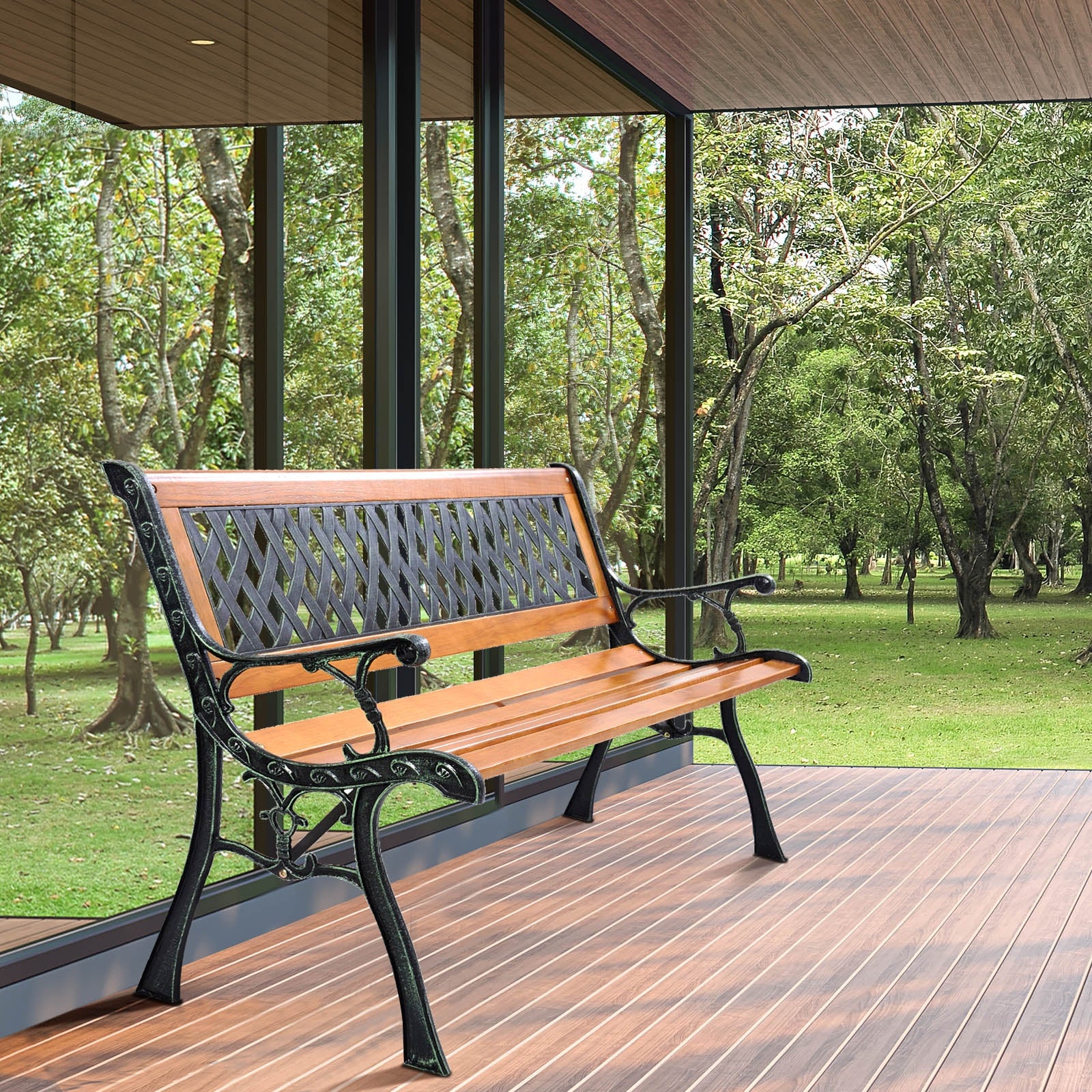 Cast Iron Patio Bench - Image 7