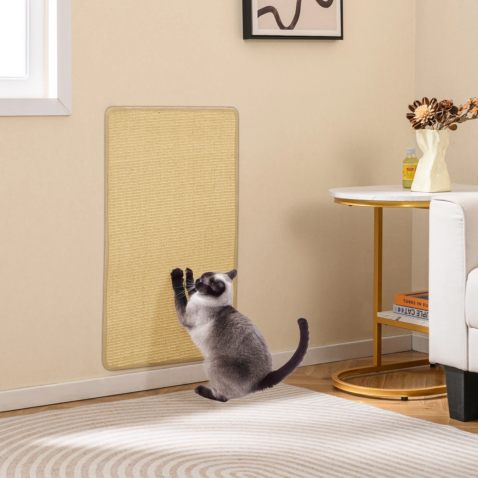 Cat Scratcher Mat Set, 32 x 20 Inch, Natural Sisal Pads - Image 3