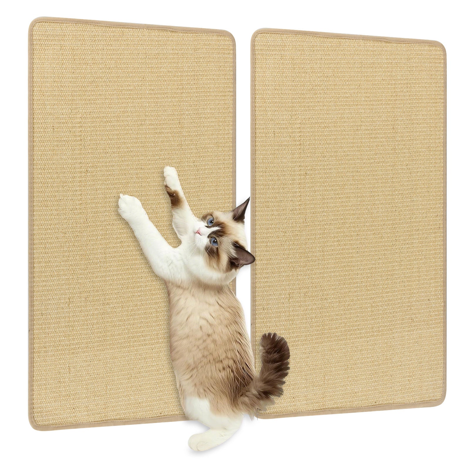 Cat Scratcher Mat Set, 32 x 20 Inch, Natural Sisal Pads - Image 4