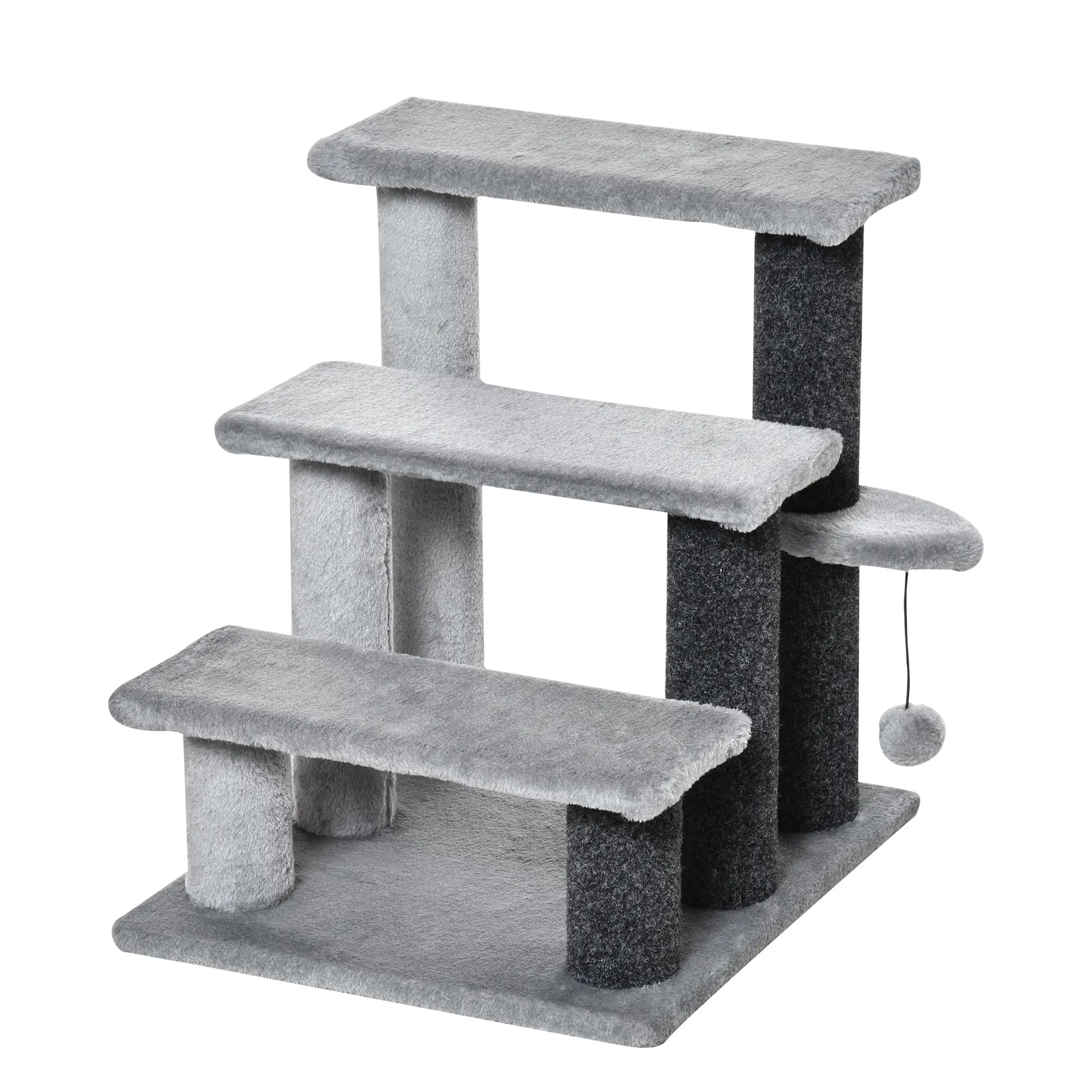 Cat Stairs, 3 Steps, Small Cat Tree with Scratching Post, 17.5" x 15.5" x 19" - Image 11
