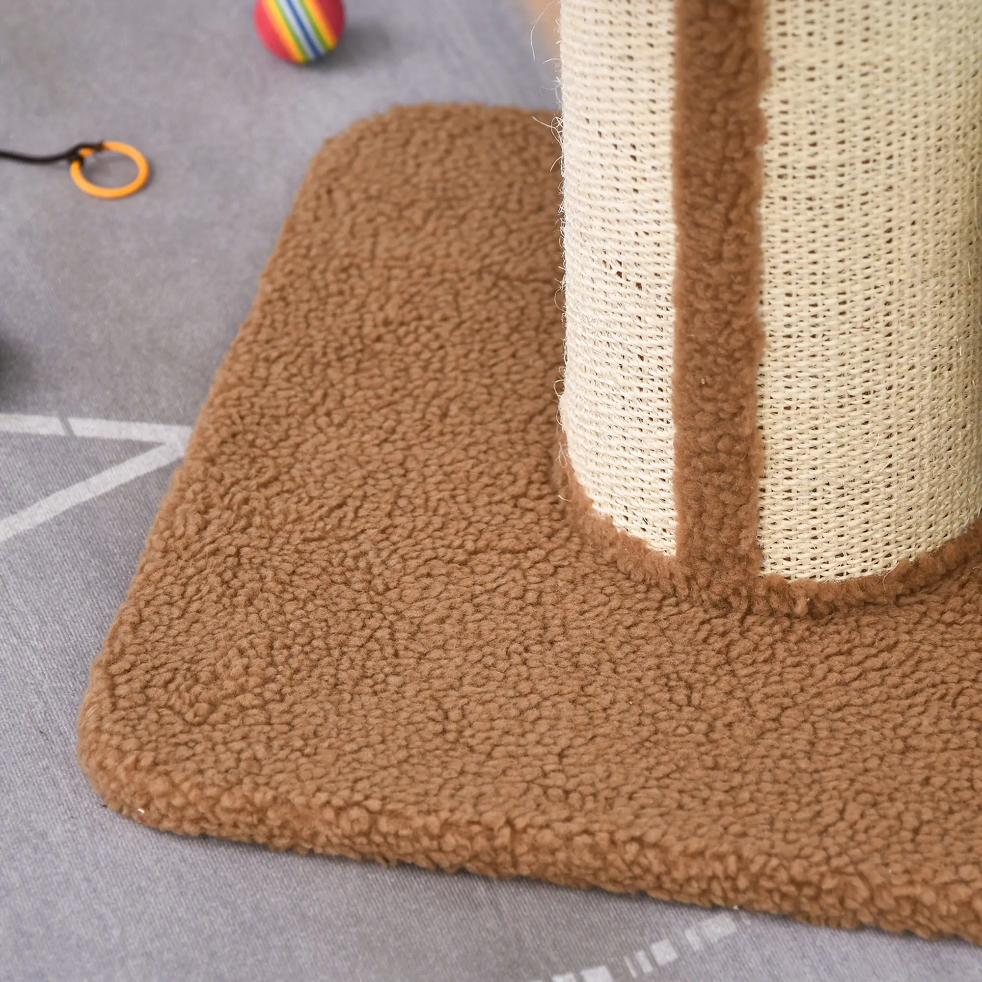 Cat Tree with Scratching Post, Bed, Cushion, Perch, 18" x 18" x 36", Brown - Image 9