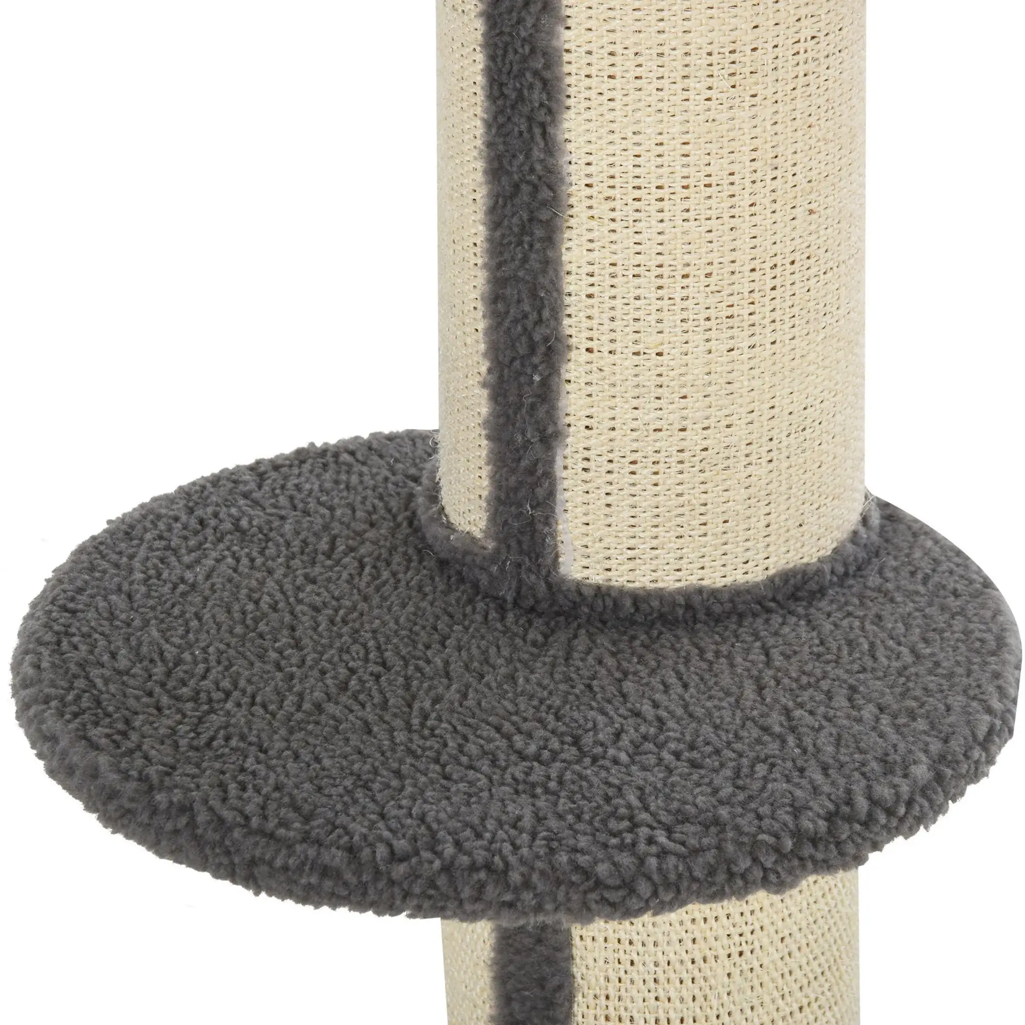 Cat Tree with Scratching Post, Bed, Cushion, Perch, 18" x 18" x 36", Grey - Image 10