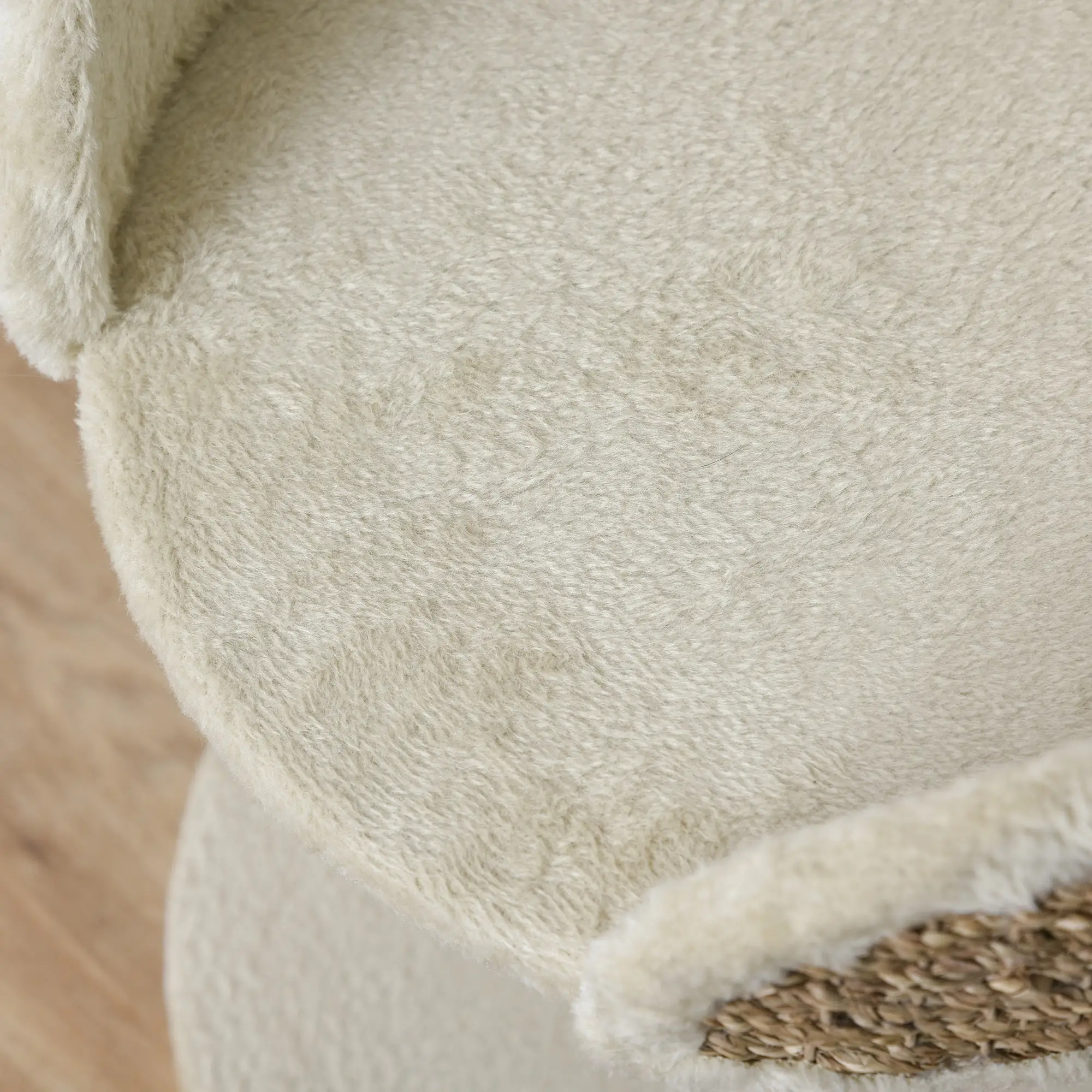 Cat Tree with Scratching Post, Toy Ball, Perch, 16" x 16" x 19", Beige - Image 10
