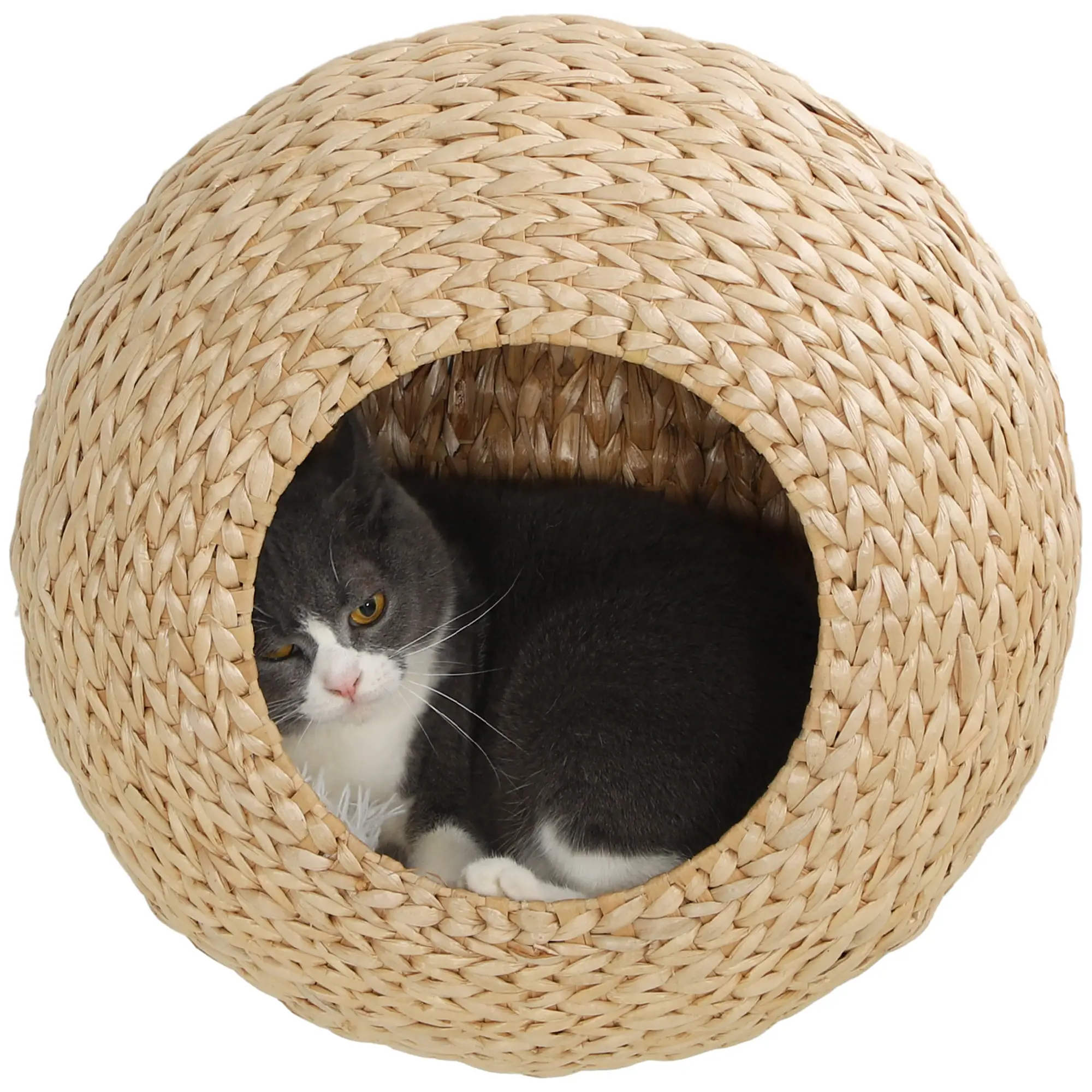 Cat Wall Shelf with Washable Cushion, Wall Mounted Cat Condo, Beige